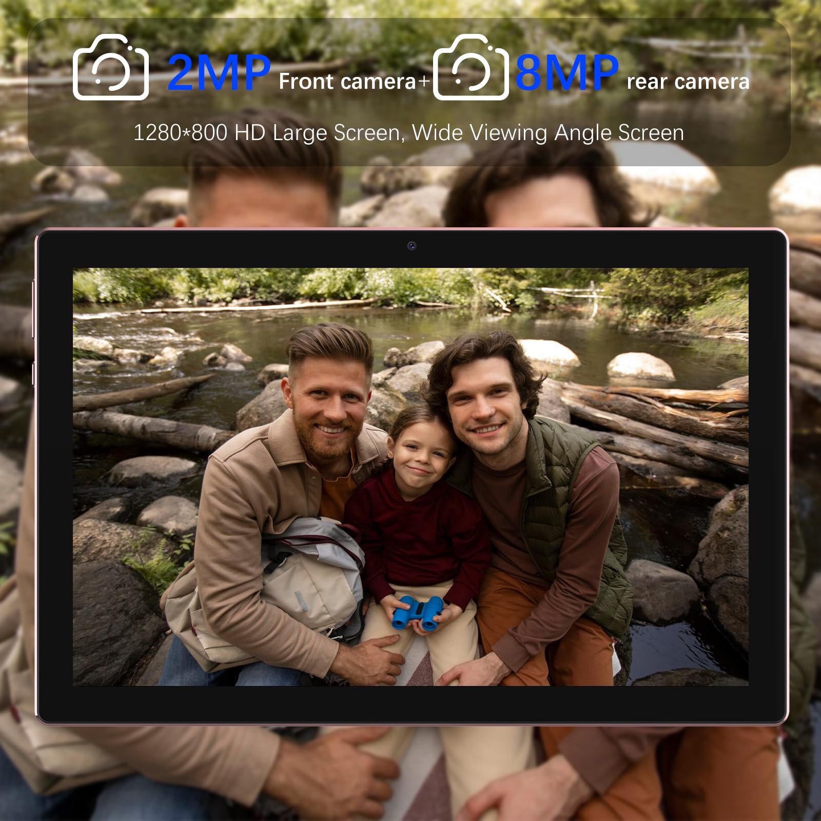 2 In 1 Tablet, 10 Inch Android 13 Tablet With Keyboard, 10Gb+64Gb+512Gb Expand Dual Camera, Ips Touch Screen Tablet Computer, Wi
