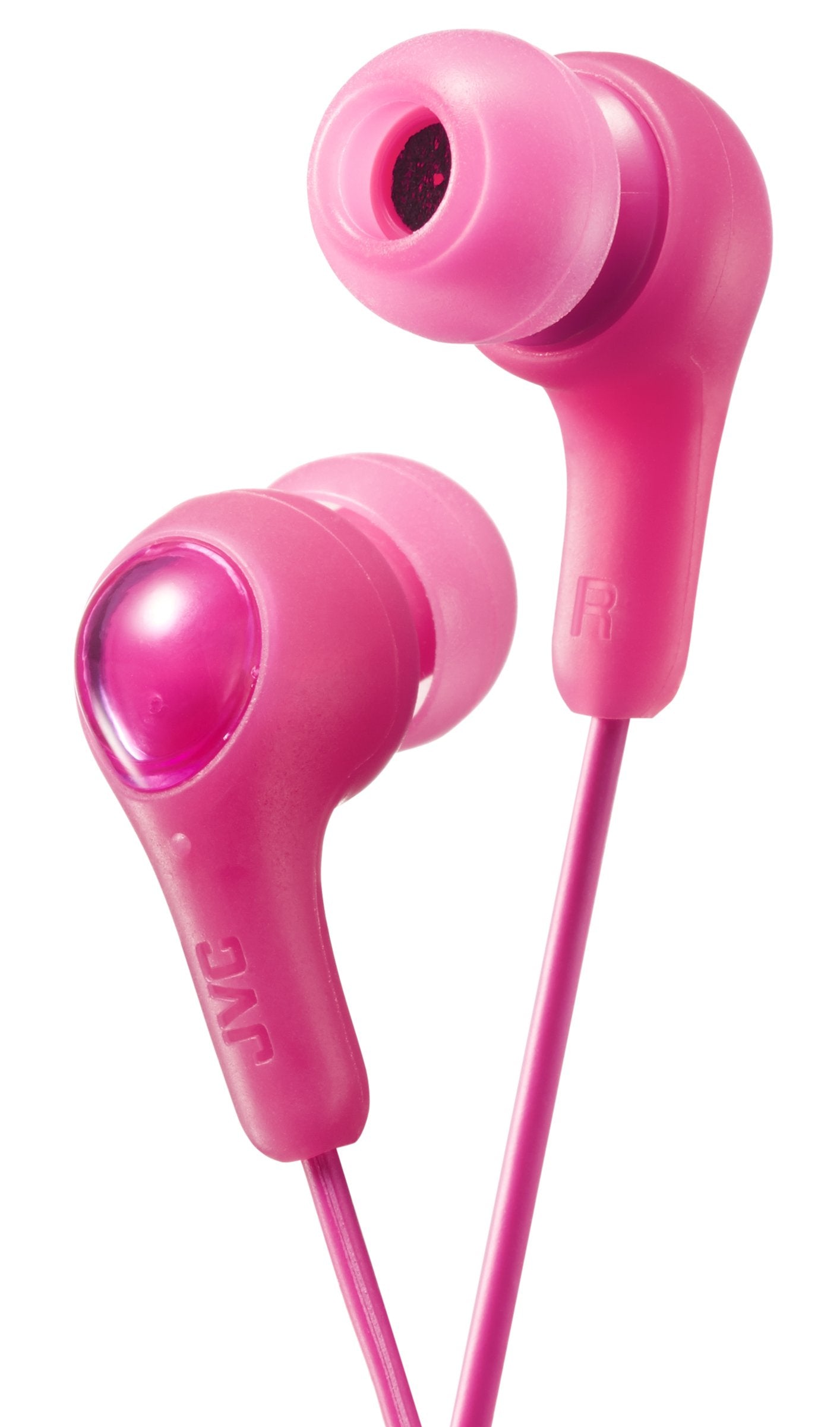 Jvc Gumy In Ear Earbud Headphones, Powerful Sound, Comfortable And Secure Fit, Silicone Ear Pieces Sml   Hafx7P Pink