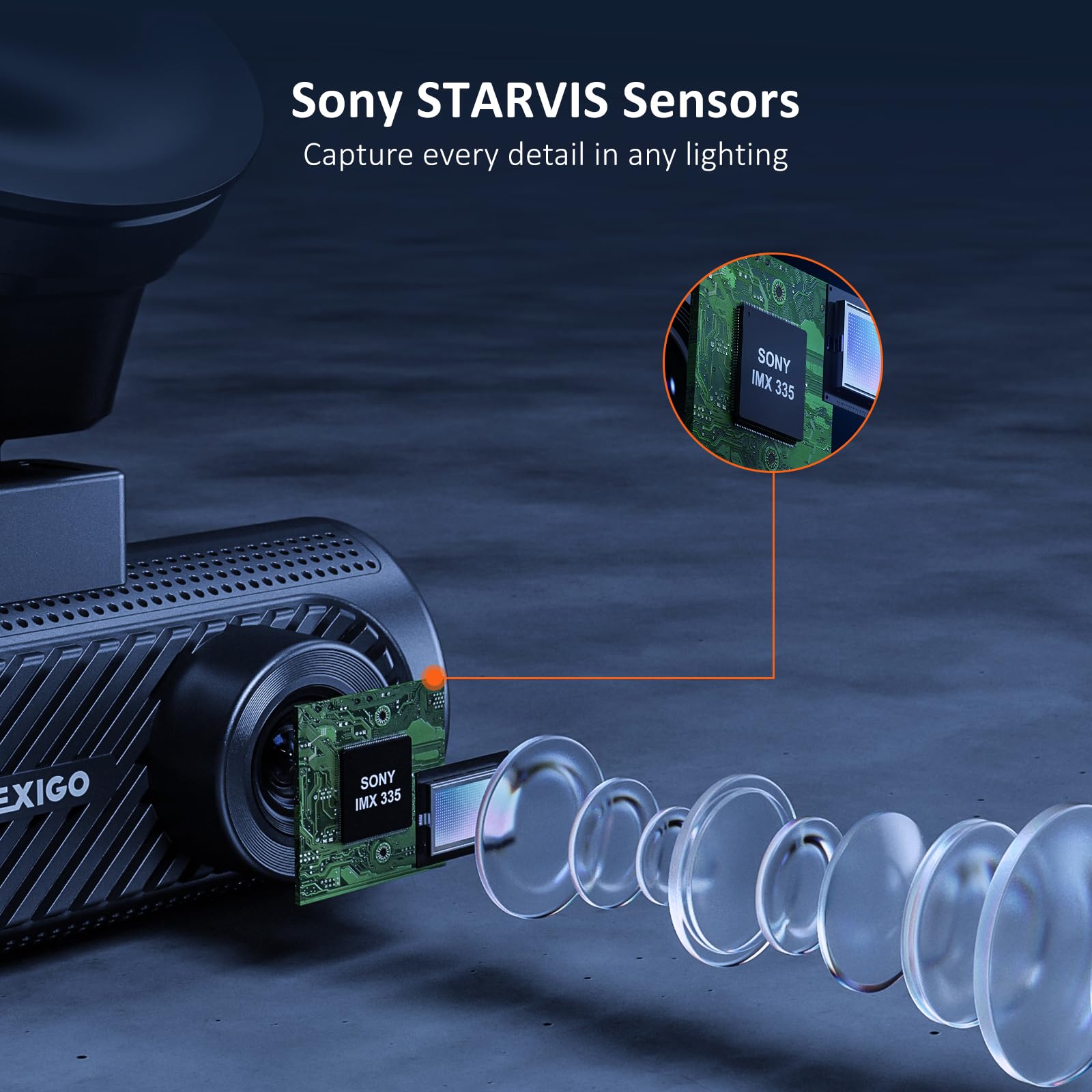 Nexigo 3 Channel Dash Cam With Rotatable Interior/Front Camera, Sony_Sensors, Front And Rear With Cabin, 4K/2K 1440P+1080P+1080P, Super Night Vision, 24H Parking Mode, Gps, Wifi, 128G Sd Card Included