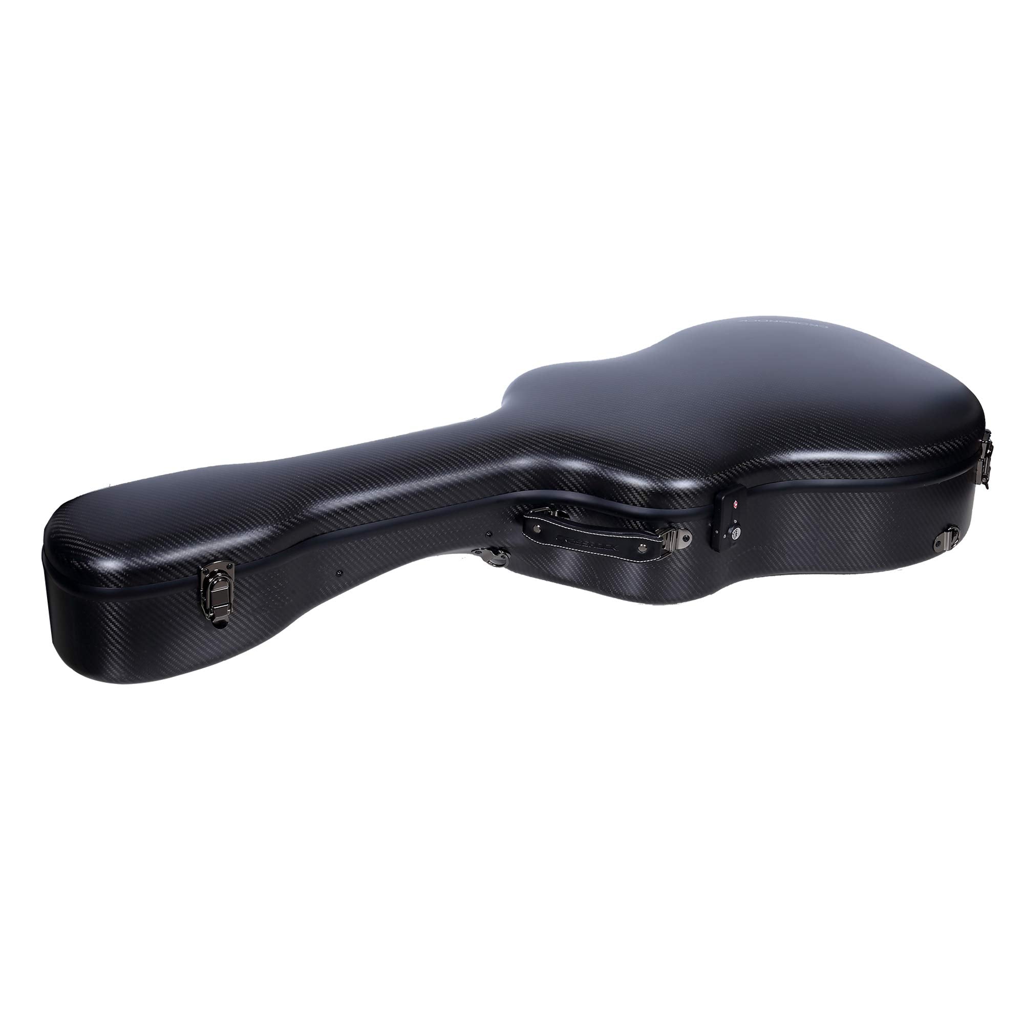 Crossrock Dreadnought Acoustic Guitar Flight Case, 100% Carbon Fiber Hard Shell With Backpack And Protective Cover(Crf6020Dbk)