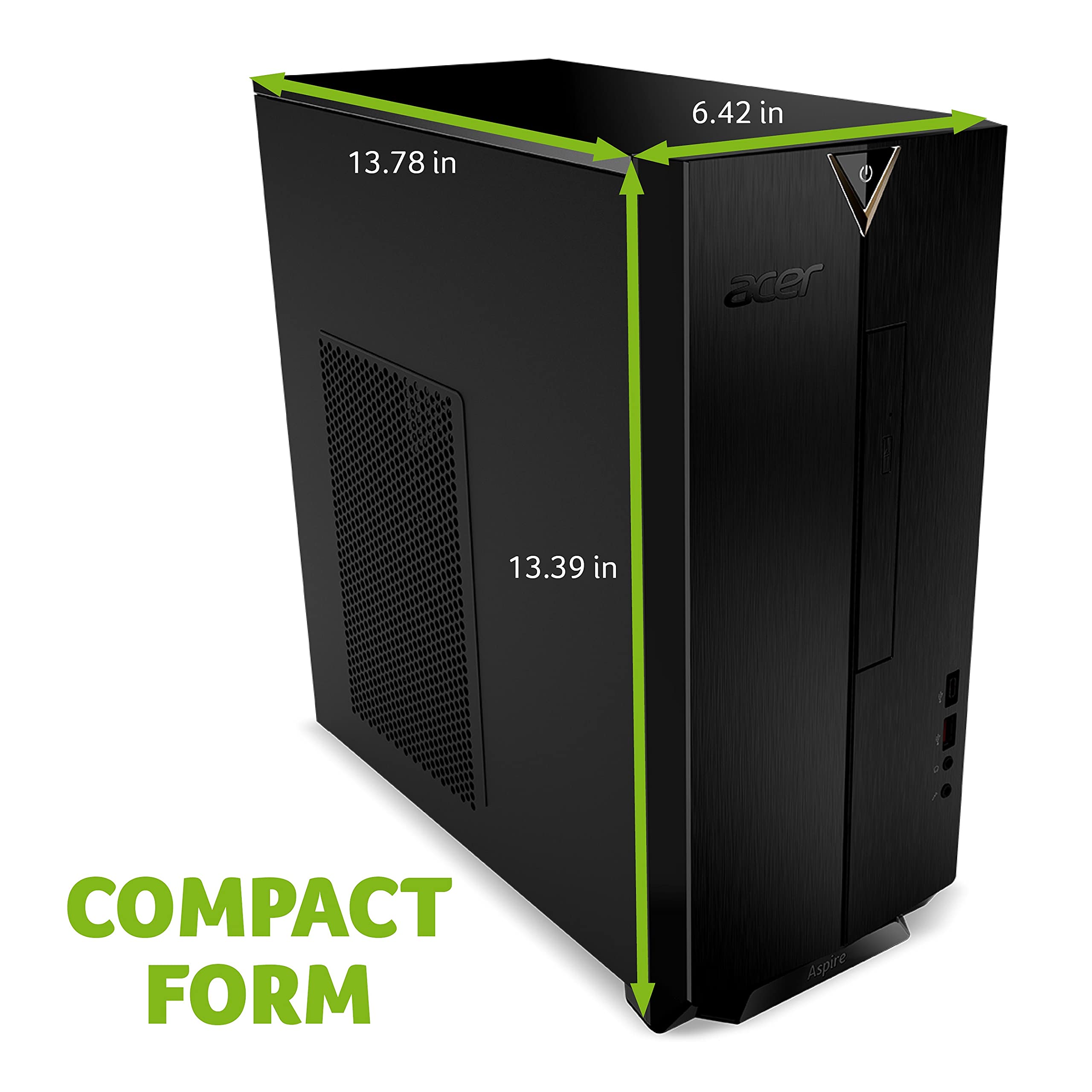 Acer Aspire Tc 1660 Ua19 Desktop | 10Th Gen Intel Core I5 10400 6 Core Processor | 12Gb 2666Mhz Ddr4 | 512Gb Nvme M.2 Ssd | 8X D