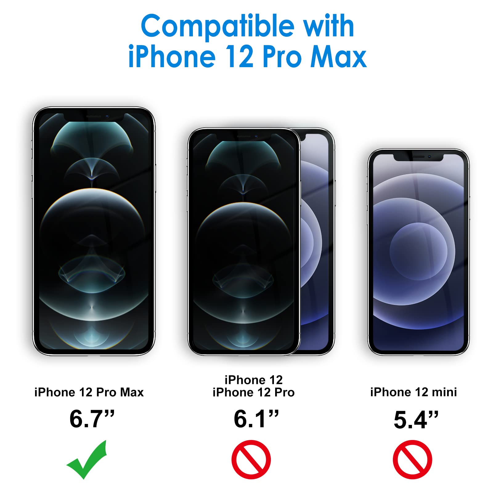 Jetech One Touch Install Screen Protector For Iphone 12 Pro Max 6.7-Inch, Full Coverage Tempered Glass Film, Auto Alignment Tool