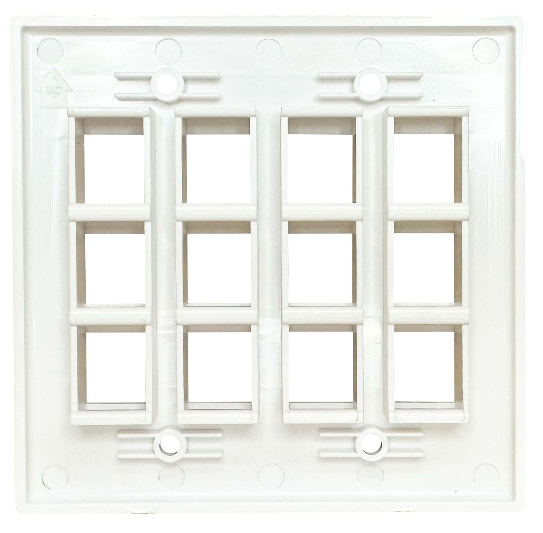 Diytech Keystone Wall Plate, 2 Gang Keystone Wall Plate, 12 Port Keystone Jack Wall Plate, Supports Keystone Jack Or Modular Ins