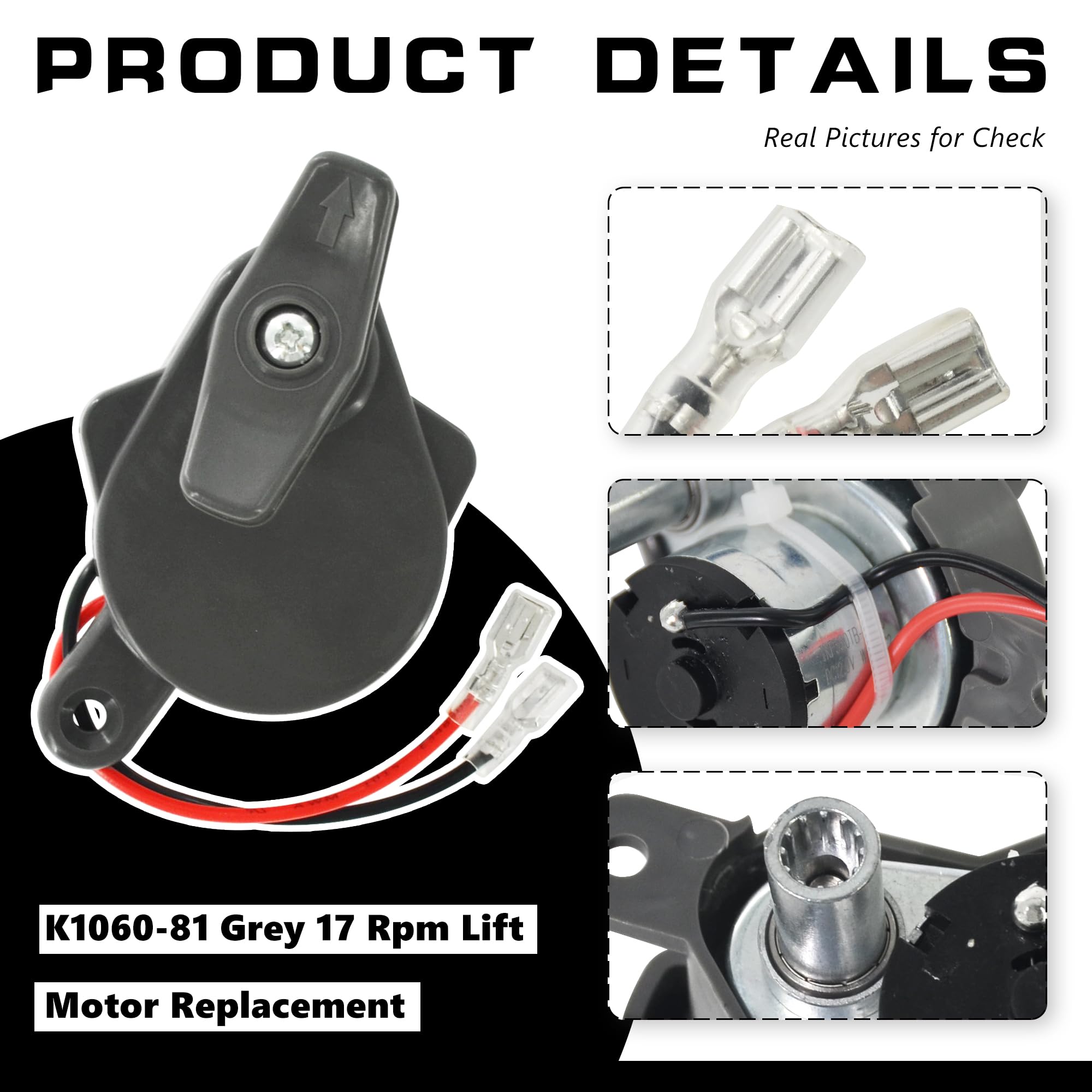 Zntvw Rv Fan Vent K6010 81 17 Rpm Lift Motor B Series Roof Vents With Powered Lifts   Gray Cap