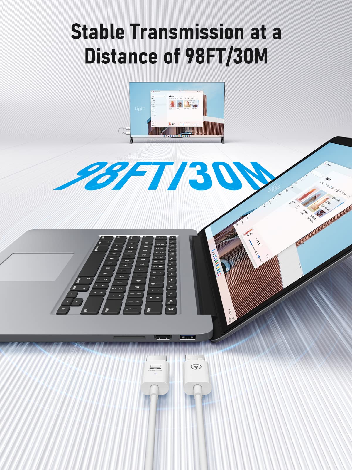 Lemorele Wireless Hdmi Transmitter And Receiver, 1080P Hdmi Video Transmitter And Receiver Kit For Home Theater, Office Meeting,