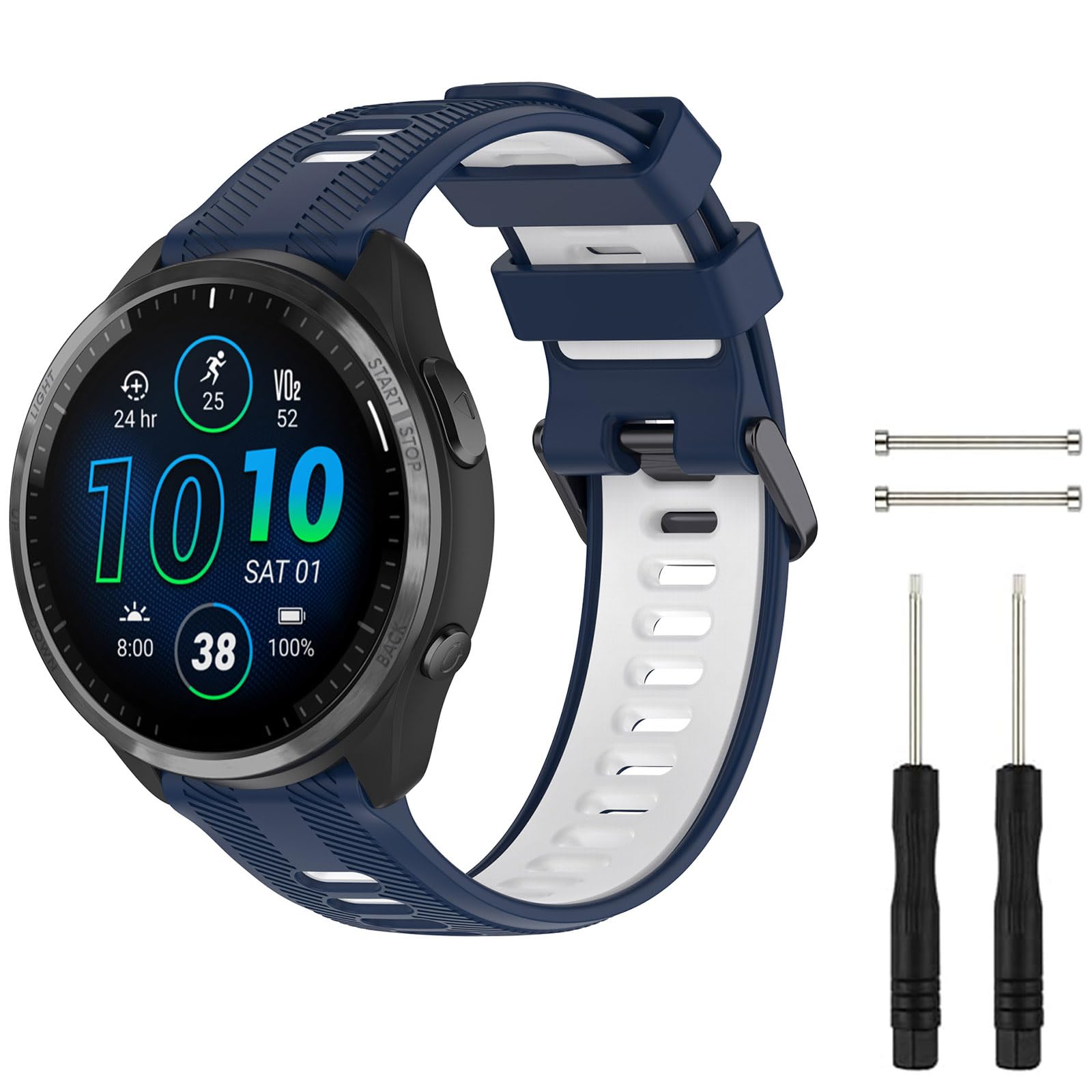 Baaletc Compatible With Garmin Forerunner 945/ Forerunner 935 Watch Bands, Soft Silicone Sports Garmin 935/Fenix 5/Fenix 5 Plus Watch Band Replacement For Garmin Forerunner 945 Smartwatch