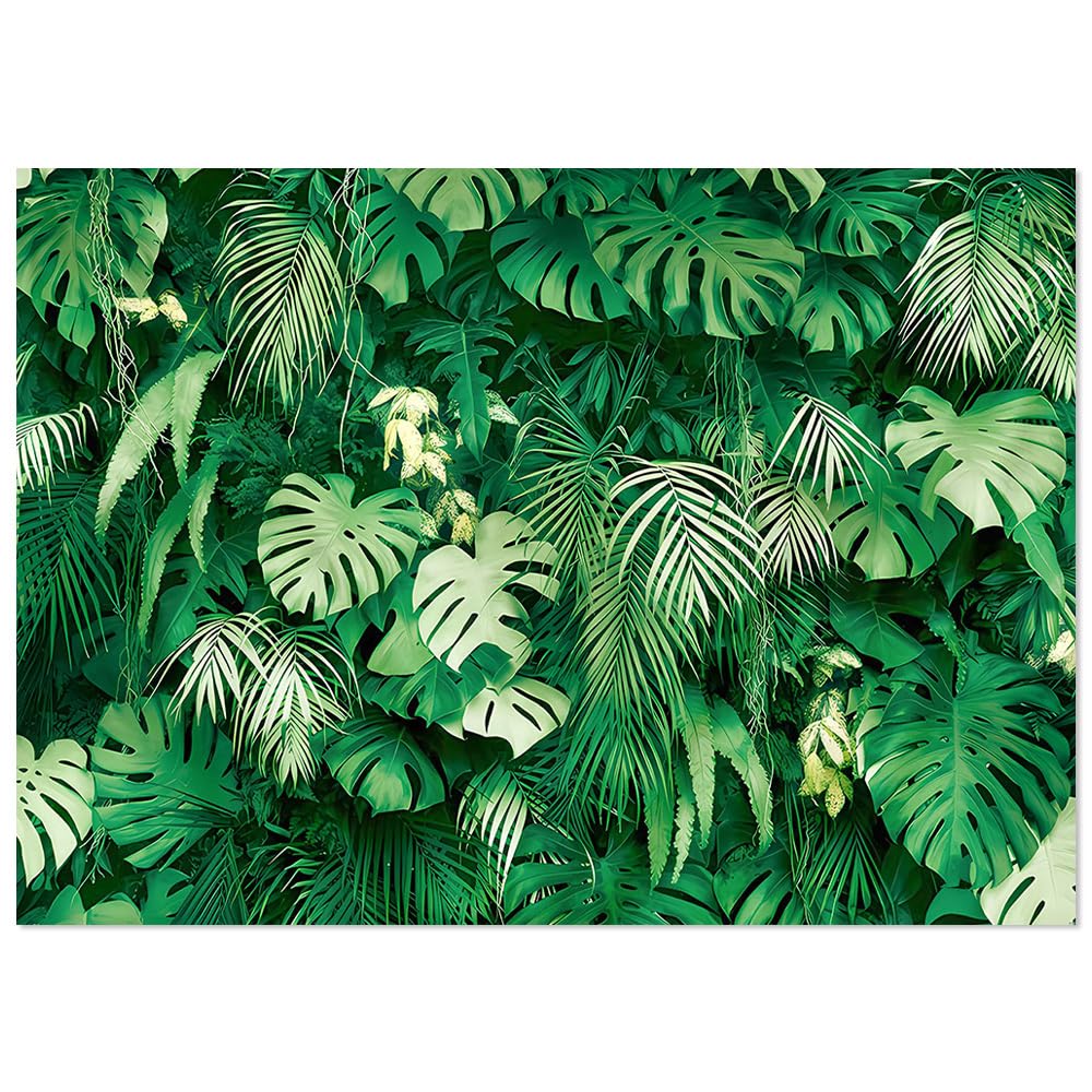 Maqtt 10X8Ft Jungle Palm Wildlife Park Photo Backdrop Tropical Rainforest Plant Photography Background Baby Shower Party Banner