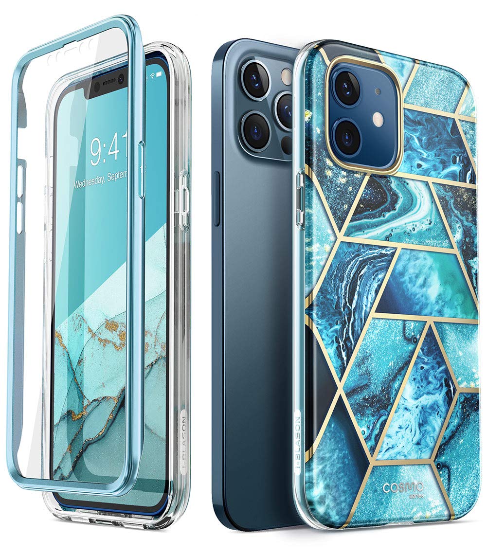 i-Blason Cosmo Series Case for iPhone 12, iPhone 12 Pro 6.1 inch (2020 Release), Slim Full-Body Stylish Protective Case with Bui