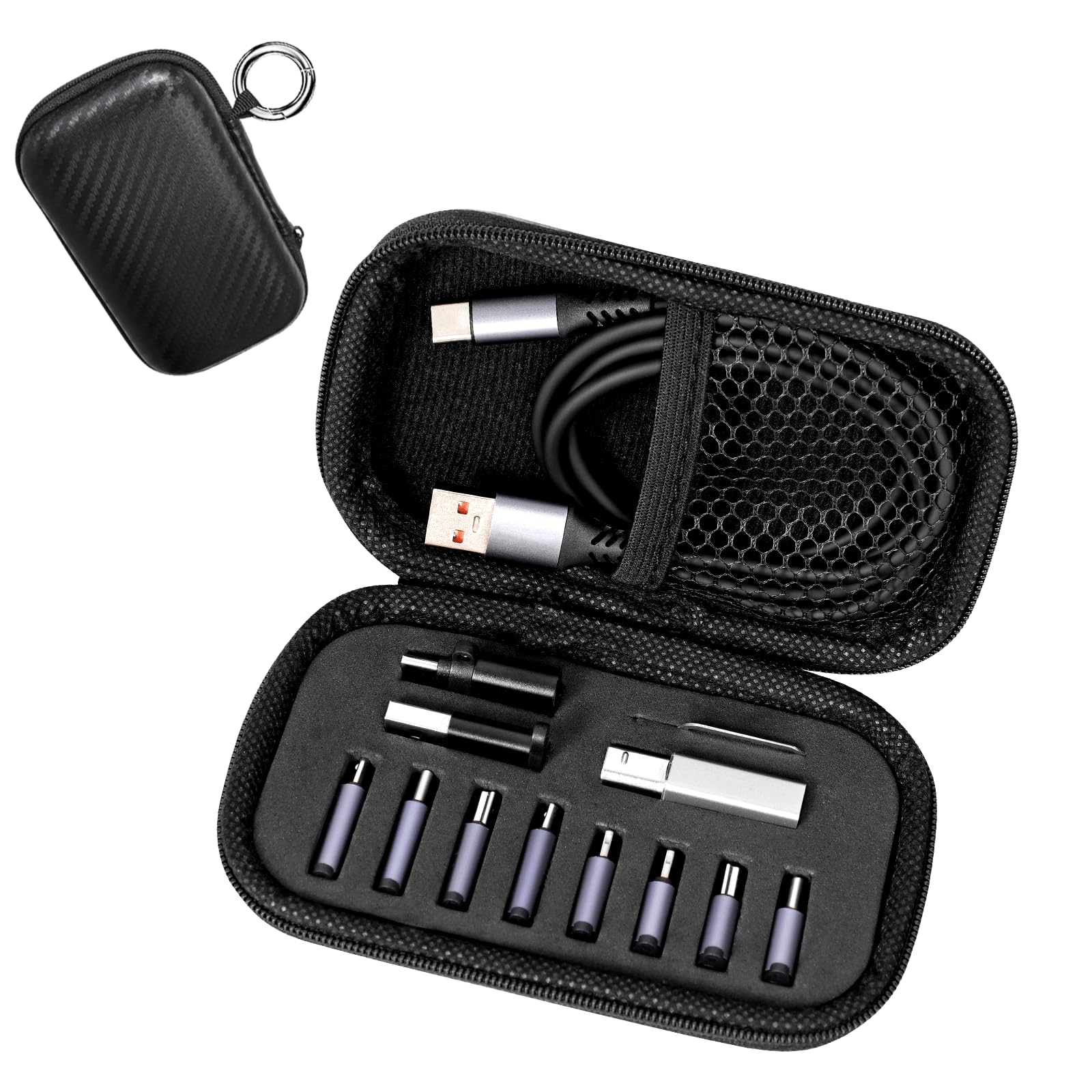 Liaoan USB Adapter kit, Including USB3.0/USB C/Micro/MINI/IP/TypeC and 11 Other converters and SIM Tools, 1.5Meter 100W highP