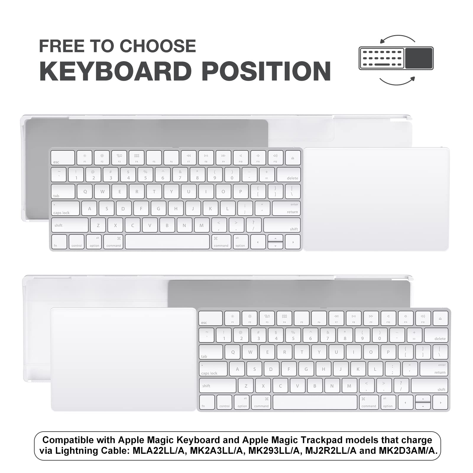 Bestand Stand Compatible With Apple Magic Wireless Keyboard And Apple Magic Trackpad (Apple Keyboard & Trackpad Are Not Included