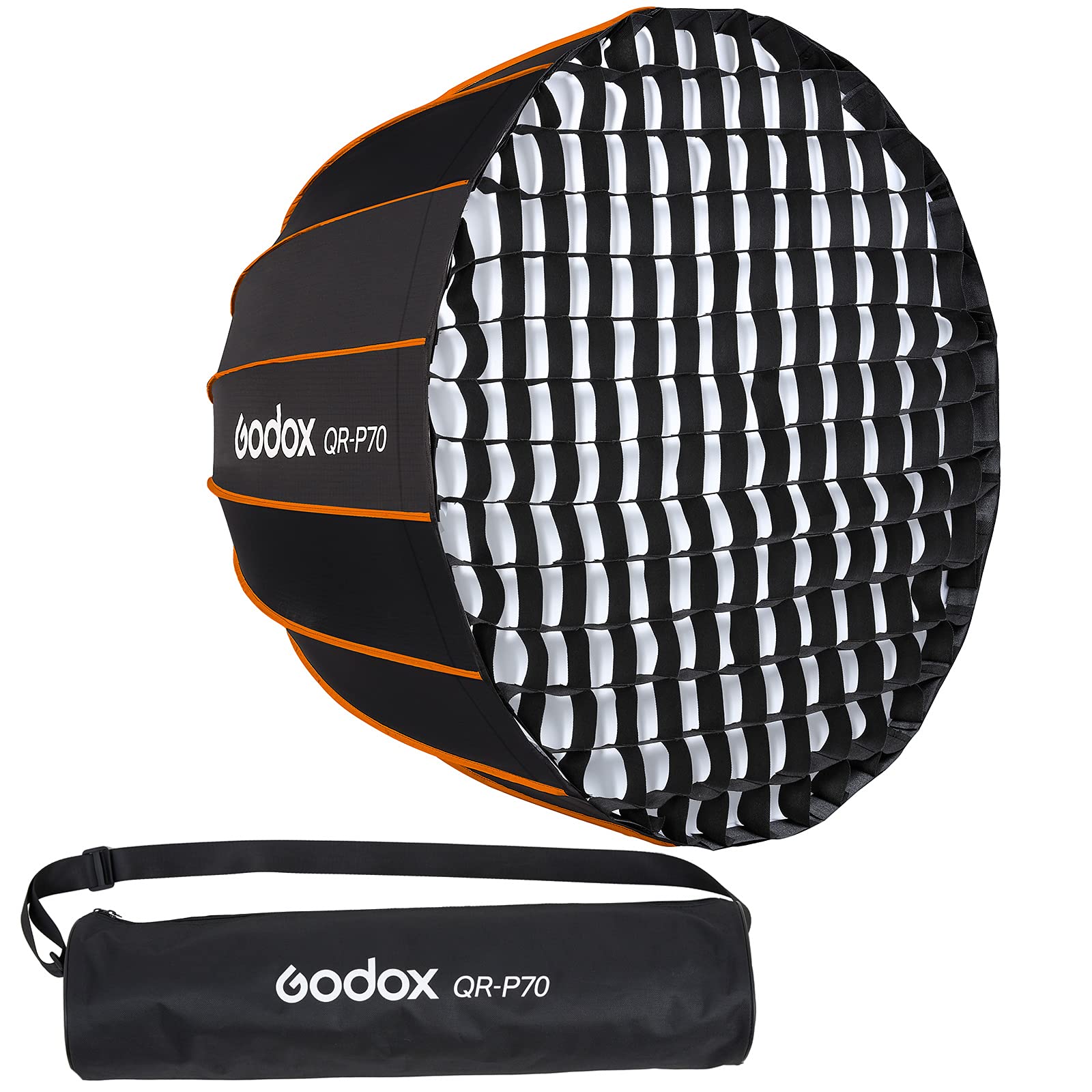 GODOX QR-P90 Soft Box 35.5/90cm Quick Release Parabolic Softbox + Honeycomb Grid for Bowens Mount Studio Flash,Studio Flash Umbr