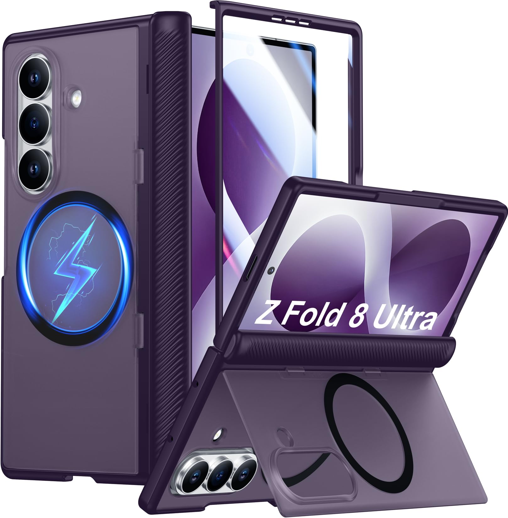 SPIDERCASE Magnetic for Samsung Galaxy Z Fold 8 Ultra Case, Purple