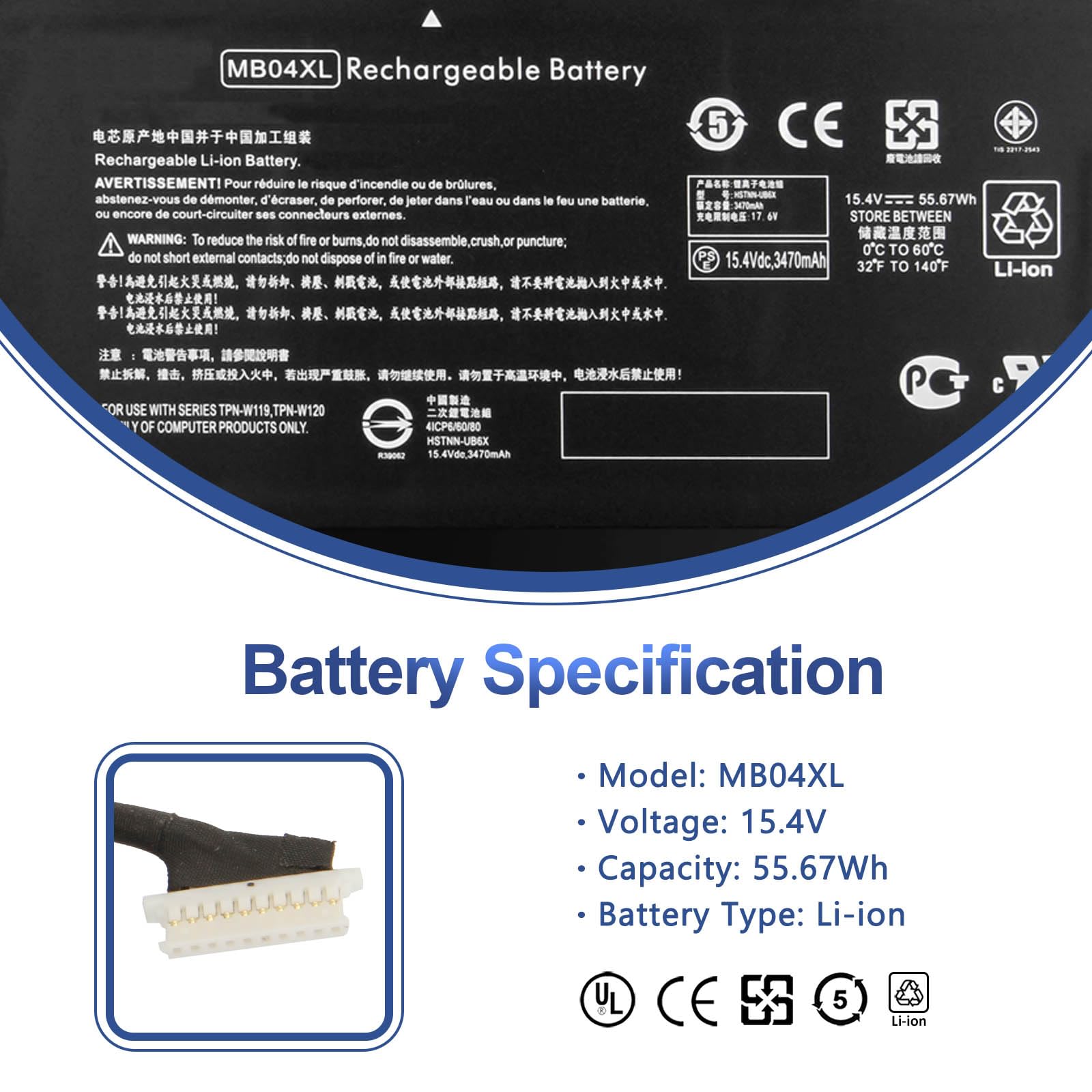 Mb04Xl Laptop Battery For Hp Envy X360 Convertible M6 Aq000 M6 Aq105Dx M6 Aq103Dx M6 Aq003Dx M6 Aq105Dx M6 Ar004Dx 15 Aq 15 Aq00