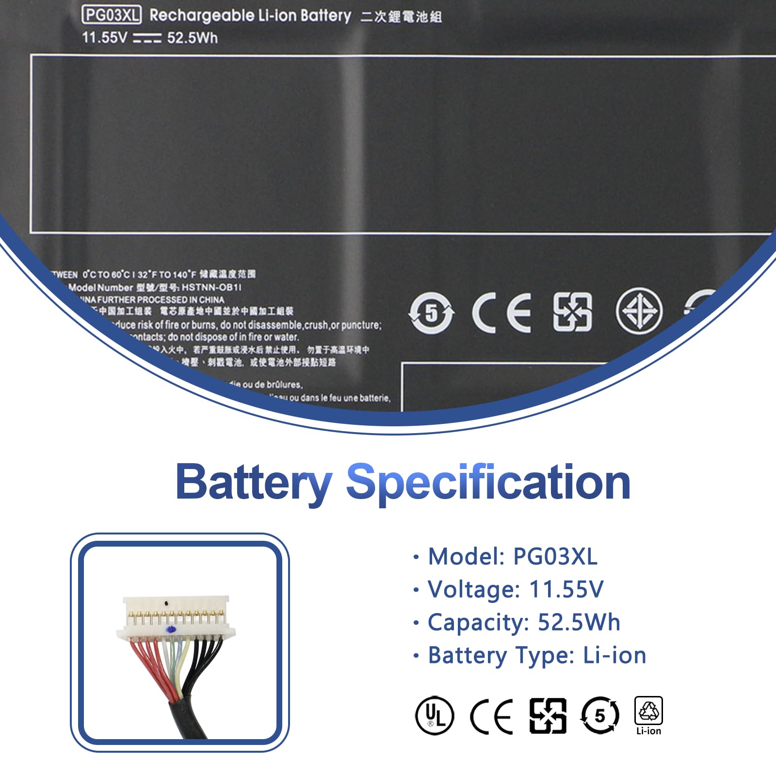 Antiee Pg03Xl Laptop Battery For Hp Pavilion Gaming 15 Dk0Xxx 15 Dk1Xxx 15 Dk2Xxx 15 Ec0Xxx 15 Ec1Xxx 15 Ec2Xxx 15 Dk0015La 16 A