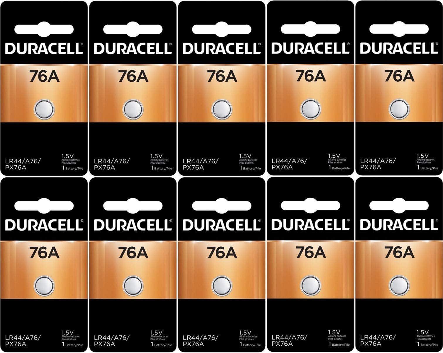 Duracell Lr44 Duralock 1.5V Button Cell Battery 10 Pack Exp. 2018 Or Better (Replaces: Lr44, Cr44, Sr44, 357, Sr44W, Ag13, G13,