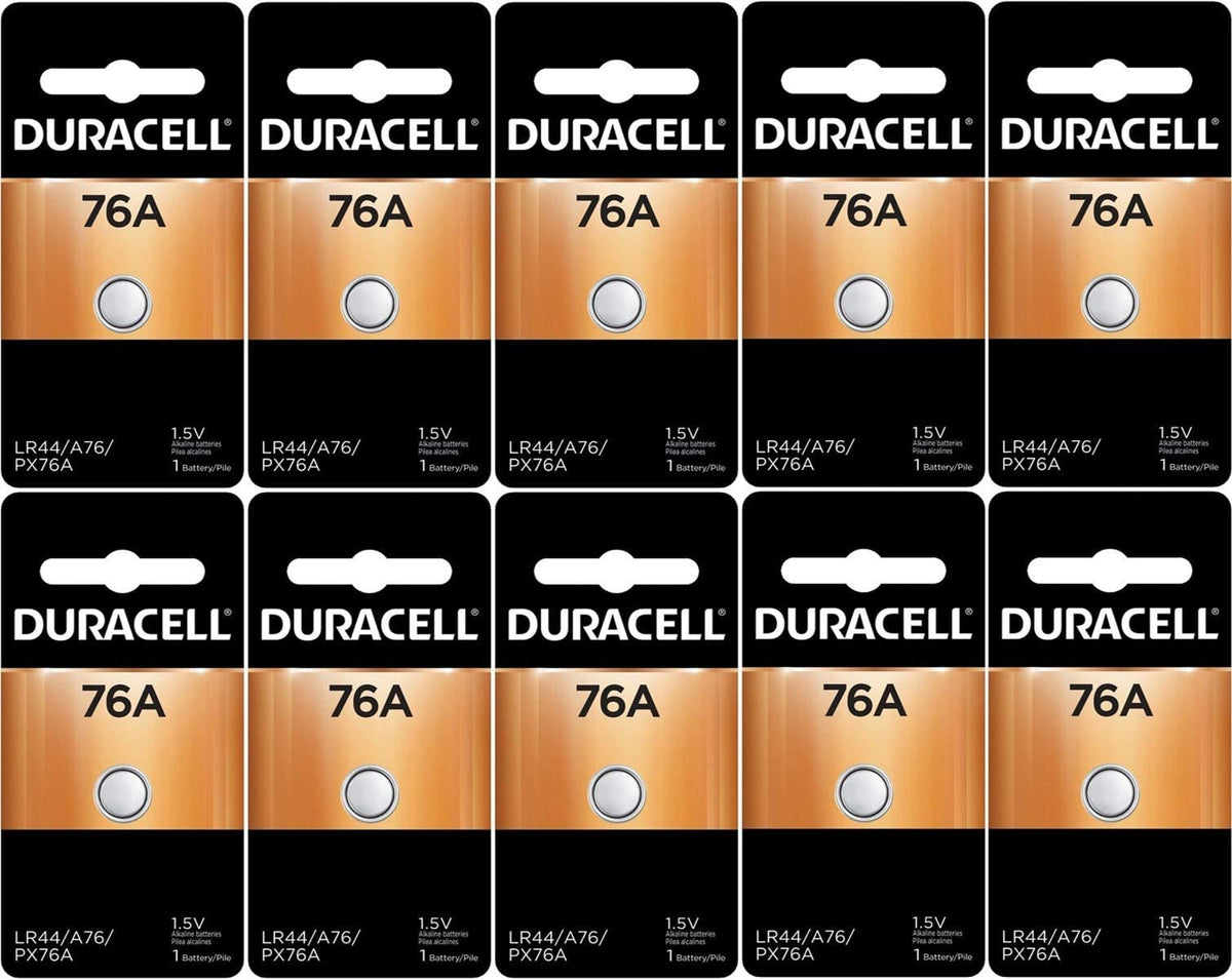 Duracell Lr44 Duralock 1.5V Button Cell Battery 10 Pack Exp. 2018 Or Better (Replaces: Lr44, Cr44, Sr44, 357, Sr44W, Ag13, G13,