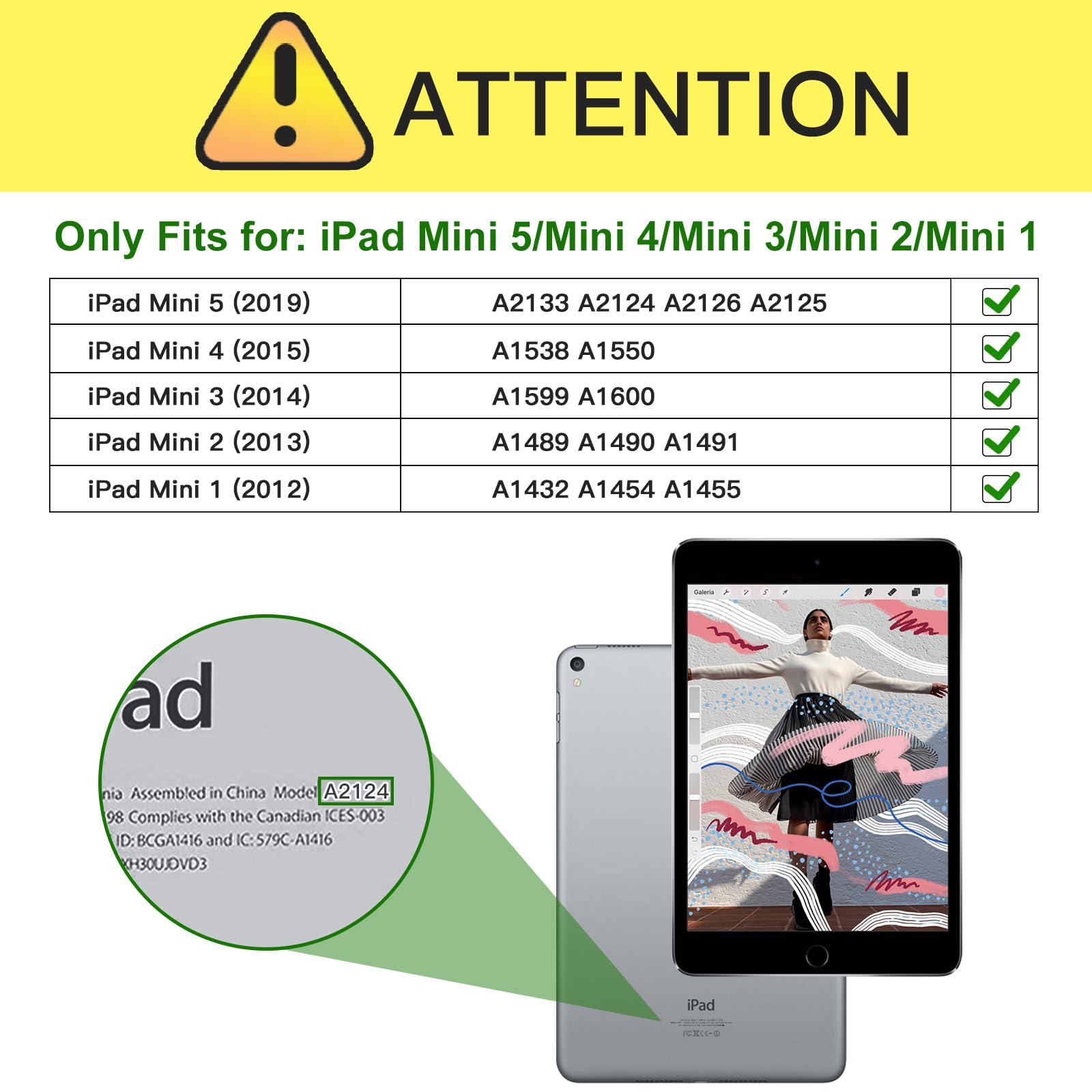 Ztotopcase For Ipad Mini 5 2019/Mini 4 3 2 1 Case 7.9 Inch, Premium Pu Leather Folio Stand Cover With Auto Wake/Sleep, Front Car