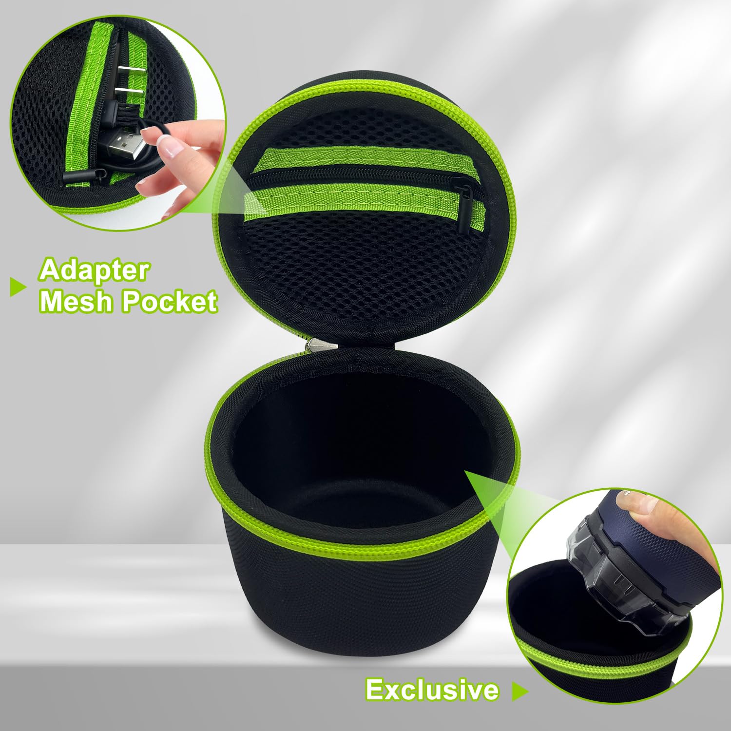 Hard Case Compatible With Microtouch/For Tustow/For Redbreak/For Solimpia Electric Shaver, (Case Only) For Titanium Head Shavers