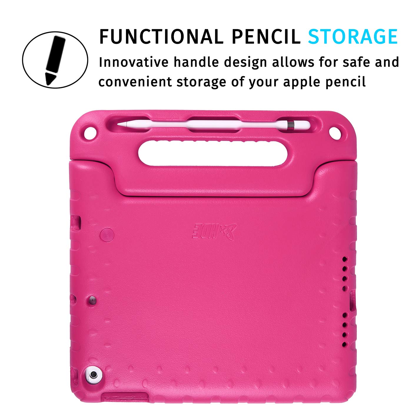 Hde Ipad 9Th Generation Case For Kids With Built-In Screen Protector Shockproof Ipad Cover 10.2 Inch With Handle Stand Fits 2021