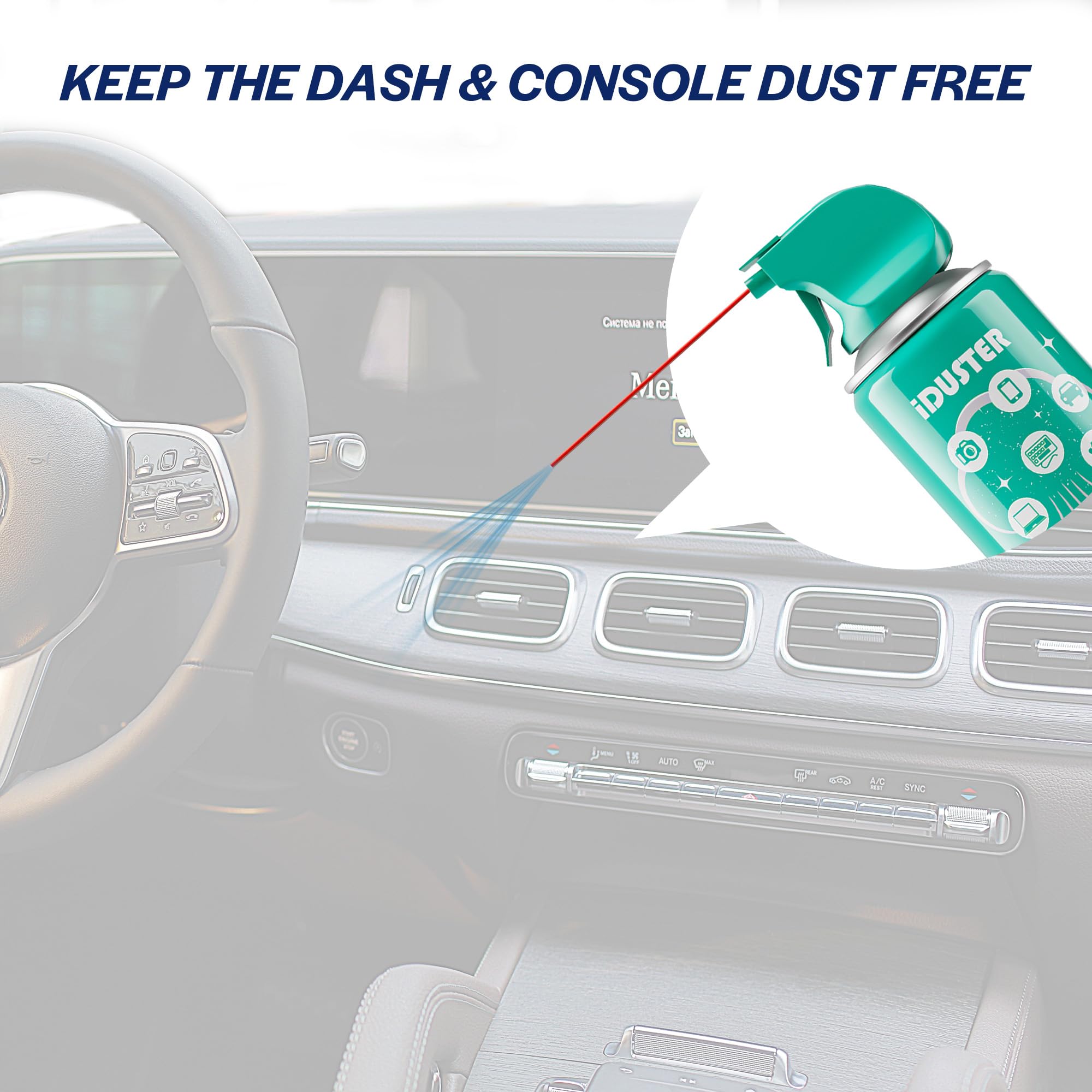 Compressed Air Duster Cleaner For Keyboard - Iduster Air Cans For Cleaning Dust, Hairs, Crumbs, Scraps For Laptop Computer Jewel