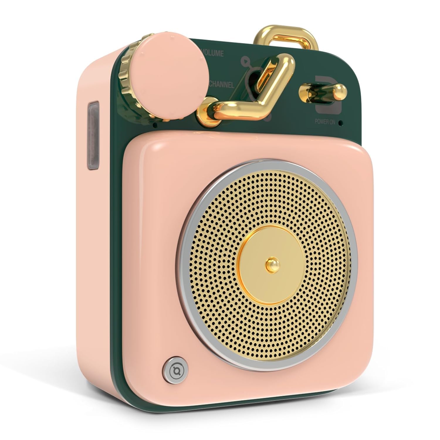 Muzen Mini Bluetooth Speaker, Button Portable Metal Small Cute Wireless Speaker, Rechargeable Hifi Loud Volume Audio Speaker With Portable Lanyard And Gift Box, Classic Retro Decor