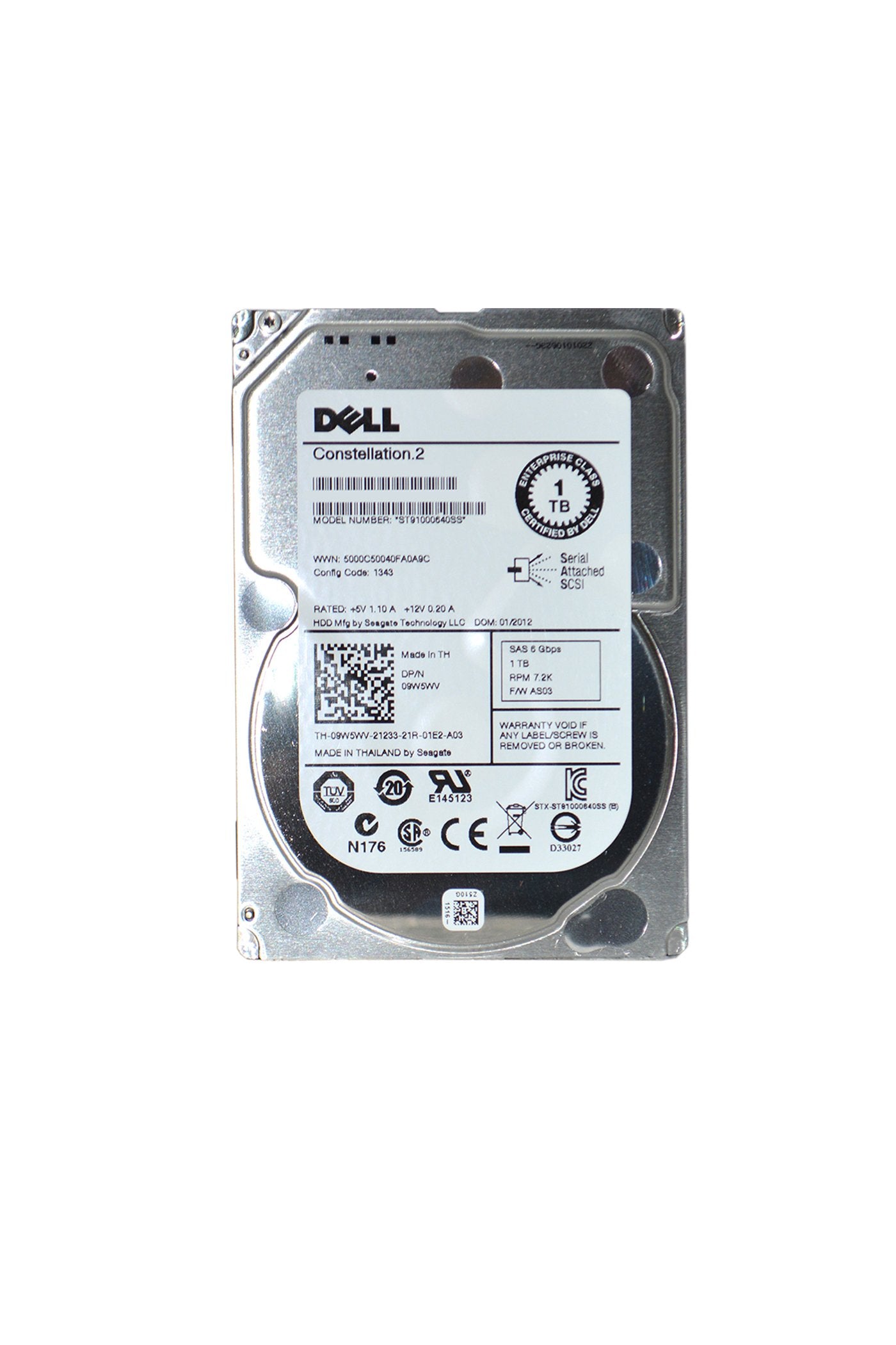 Seagate Constellation.2 Hdd St91000640Ss 1Tb 7200 Rpm 64Mb Cache 2.5'' Sas 6Gb/S Internal Enterprise Hard Drive