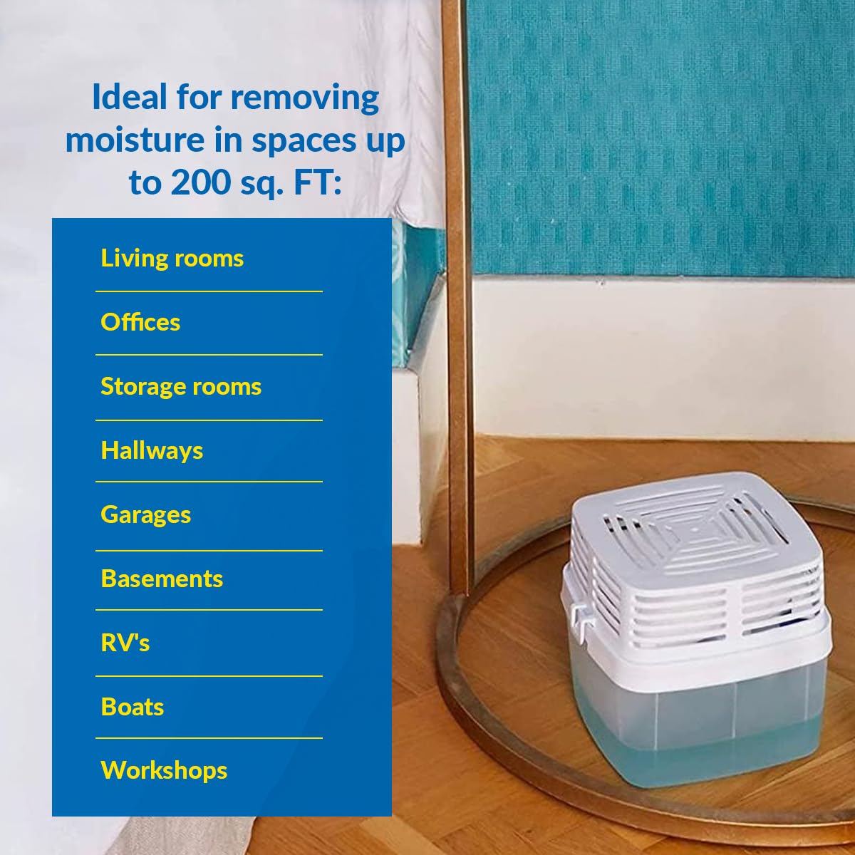 Humydry   Pack Of 6 Premium Dehumidifier Devices With 6 Moisture Absorber Refills   15.9 Oz   Fragrance Free   Ideal For Spaces