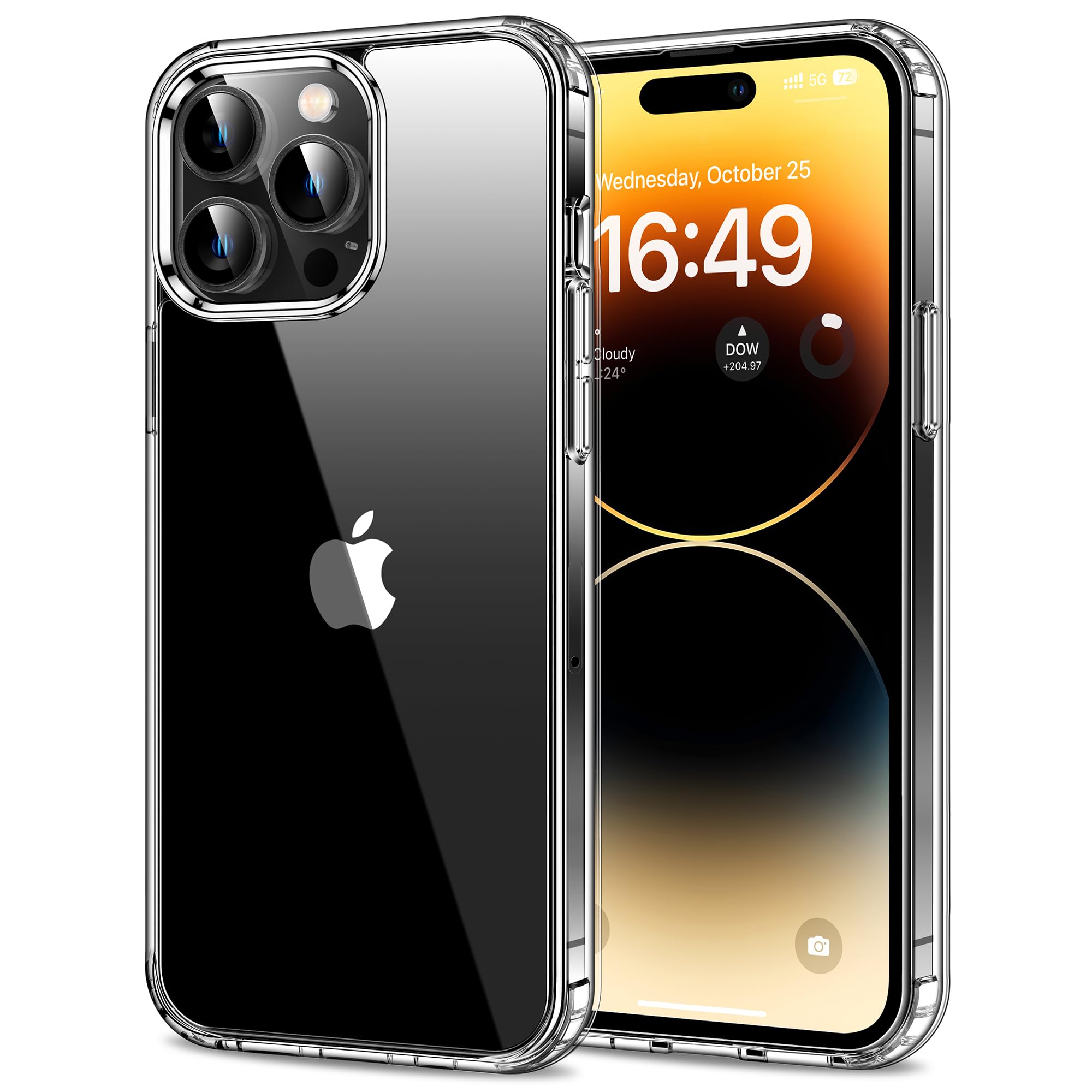 HOOMIL Case for iPhone 14 Pro Max 6.7-Inch, Non-Yellowing, Drop Protection, Anti-Scratch Transparent Hard Back Phone Cover - Cry