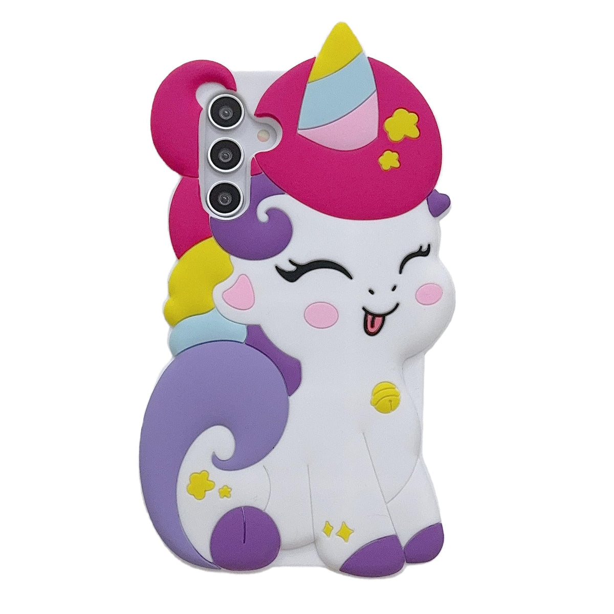 Wifantien 3D Cute Unicorn Case,Cartoon Kawaii Fashion Character Unicorn Horse Kids Girls Women Soft Silicone Case For Samsung Ga