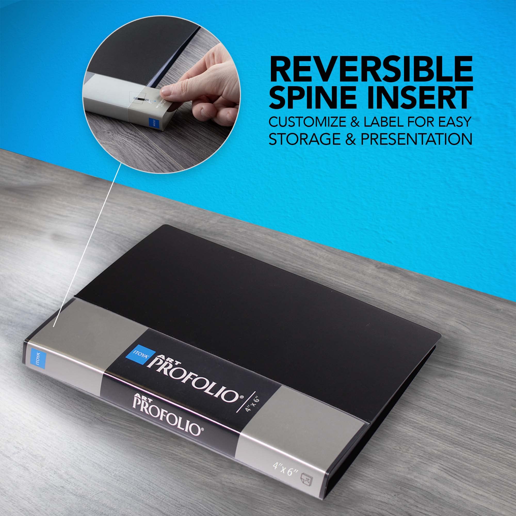 Itoya Original Art Profolio Black 4X6 Photo Album Book With 48 Pages   Small Photo Album 4X6 Art Portfolio Folder For Artwork