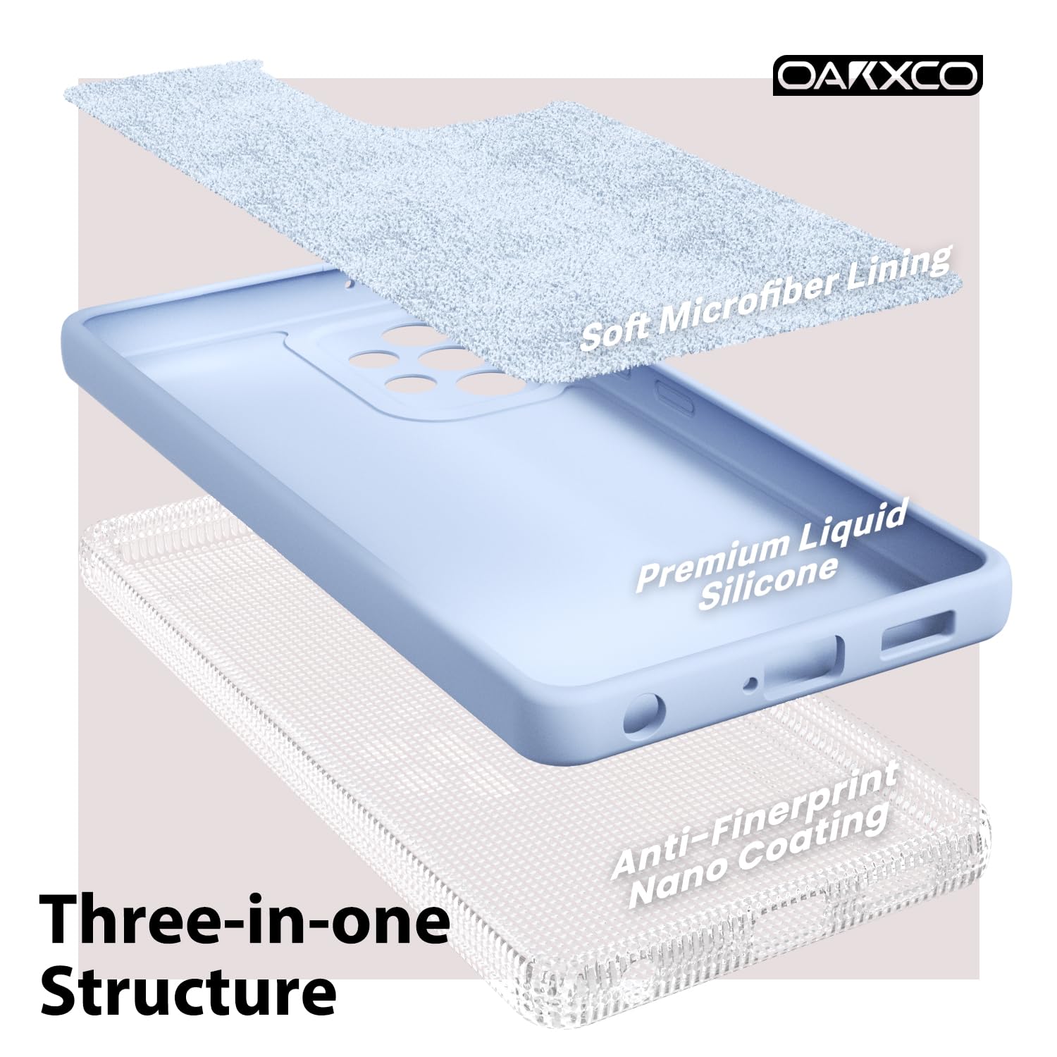 Oakxco For Samsung Galaxy A52 5G Case Liquid Silicone, Cute Thin Slim Soft Rubber Tpu Plain Smooth Gel Cover For Women Girl, Mat