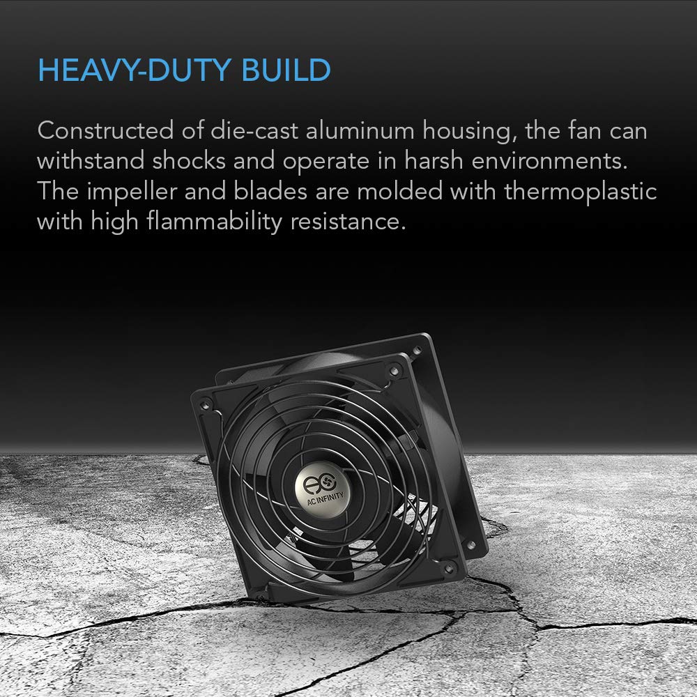 Ac Infinity Axial Ls1238, Quiet Muffin Fan, 120V Ac 120Mm X 38Mm Low Speed, Ul-Certified For Diy Cooling Ventilation Exhaust Pro