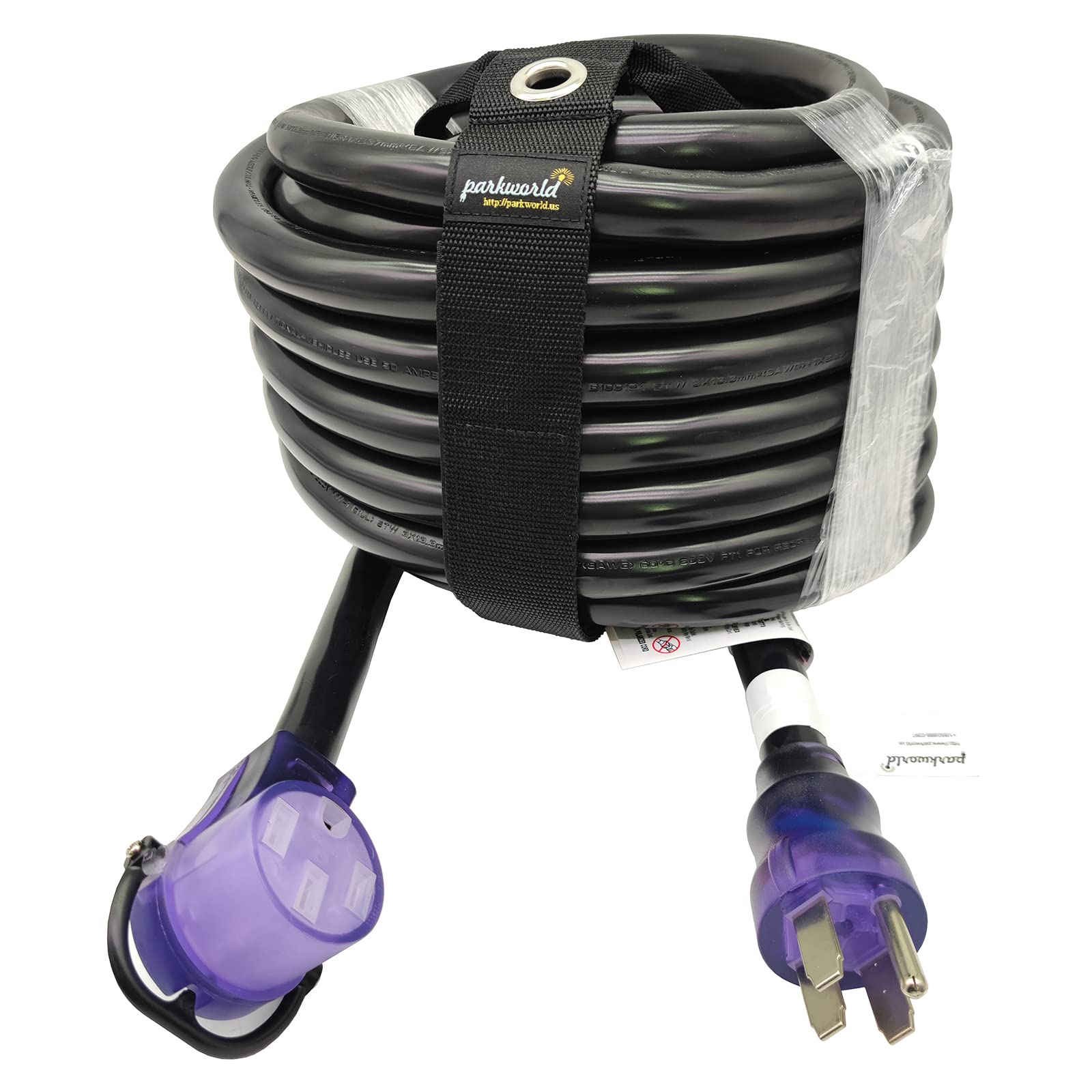 Parkworld Rv/Ev 50A Extension Cord, Nema 14 50 Extension Cord, Nema 14 50P To 14 50R Straight Plug For Generator (50Ft)