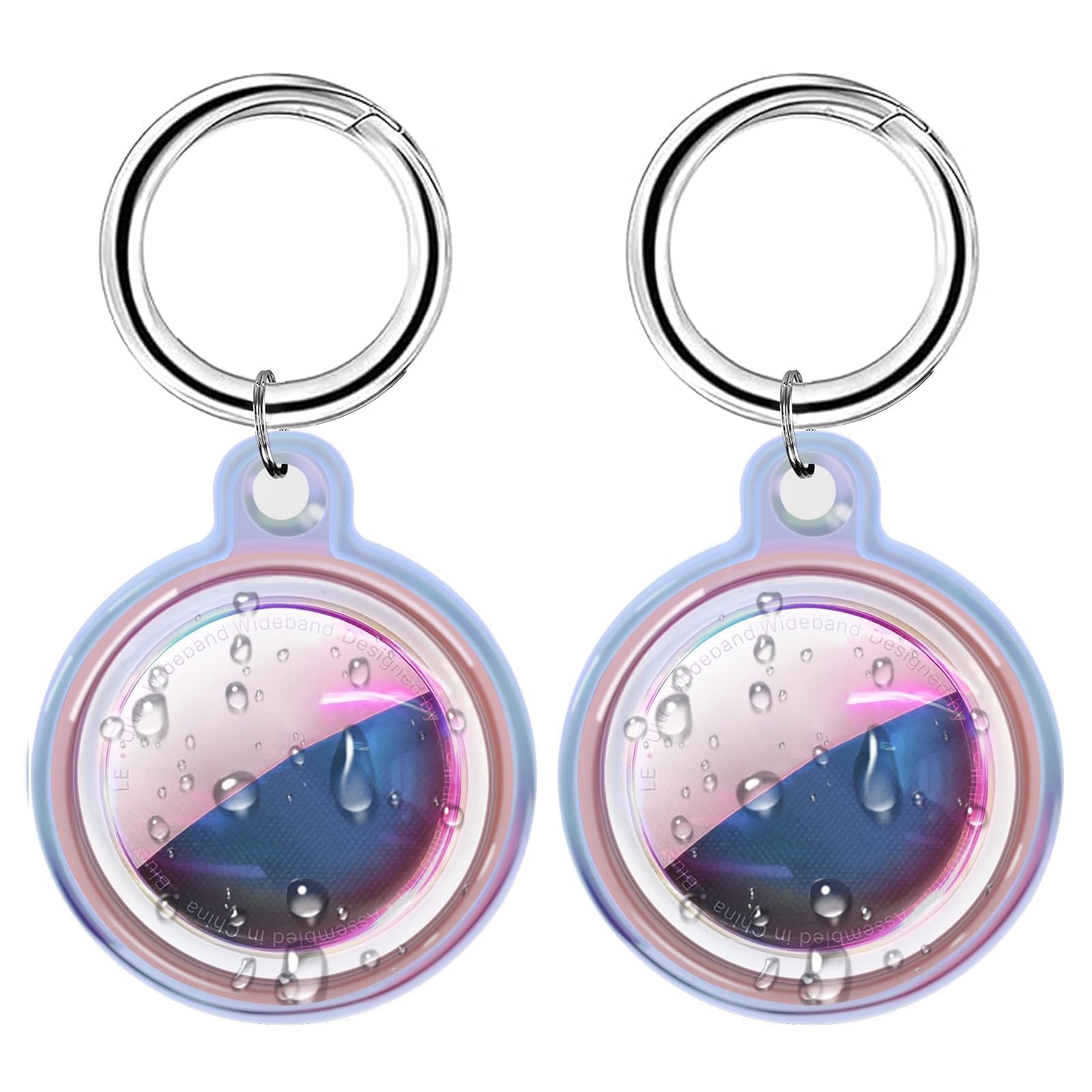 Foweroty [2 Pack] IPX8 Waterproof Case for AirTag 2nd Gen (2026) & 1st Gen, Full Body Holder Keychain, Anti-Scratch Cover for Ap