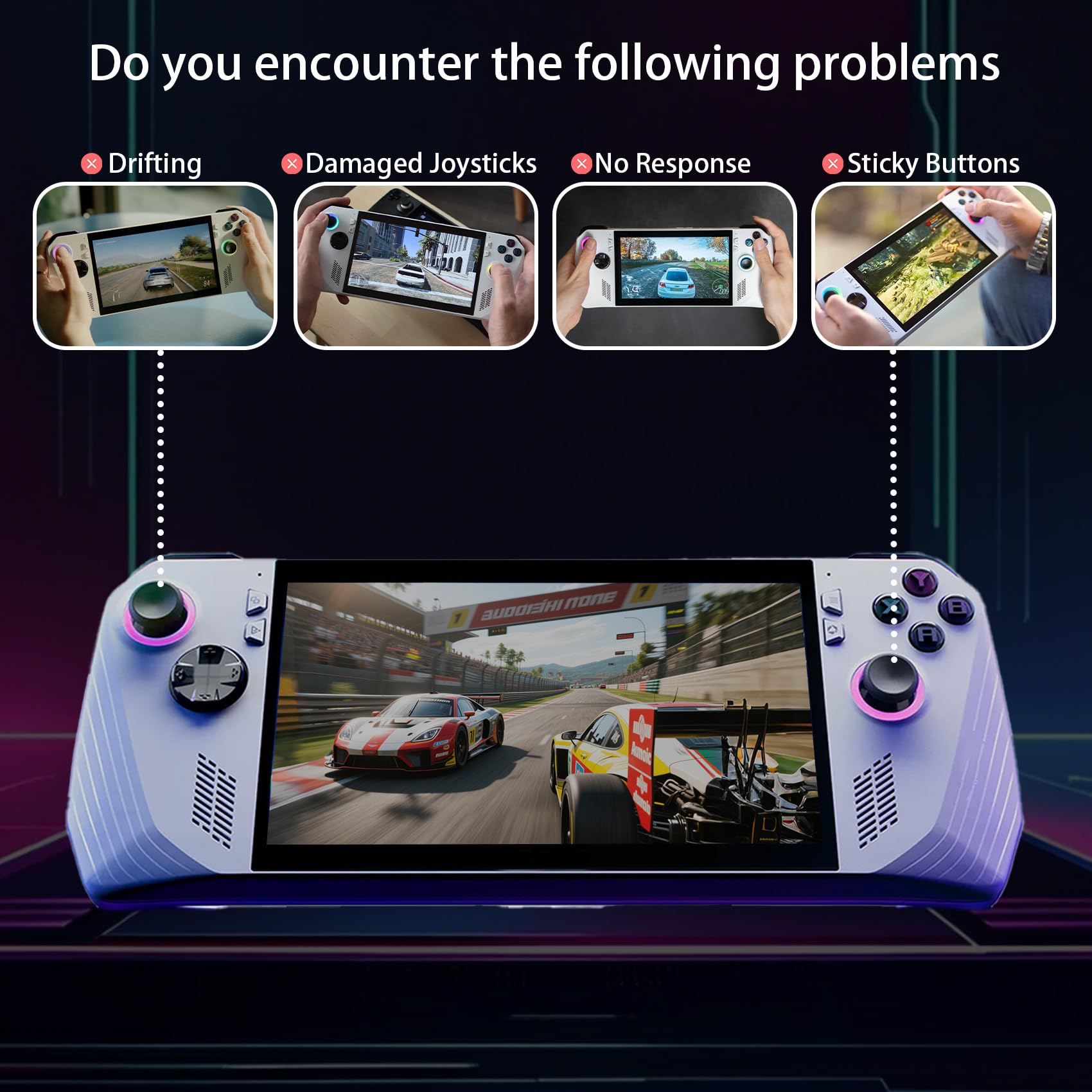 Sundiss 2 Pcs For Asus Rog Ally Joystick Replacement Compatible With Rog Ally Rc71L And Gpd Win 3 Windows 10, Handheld Laptop, T