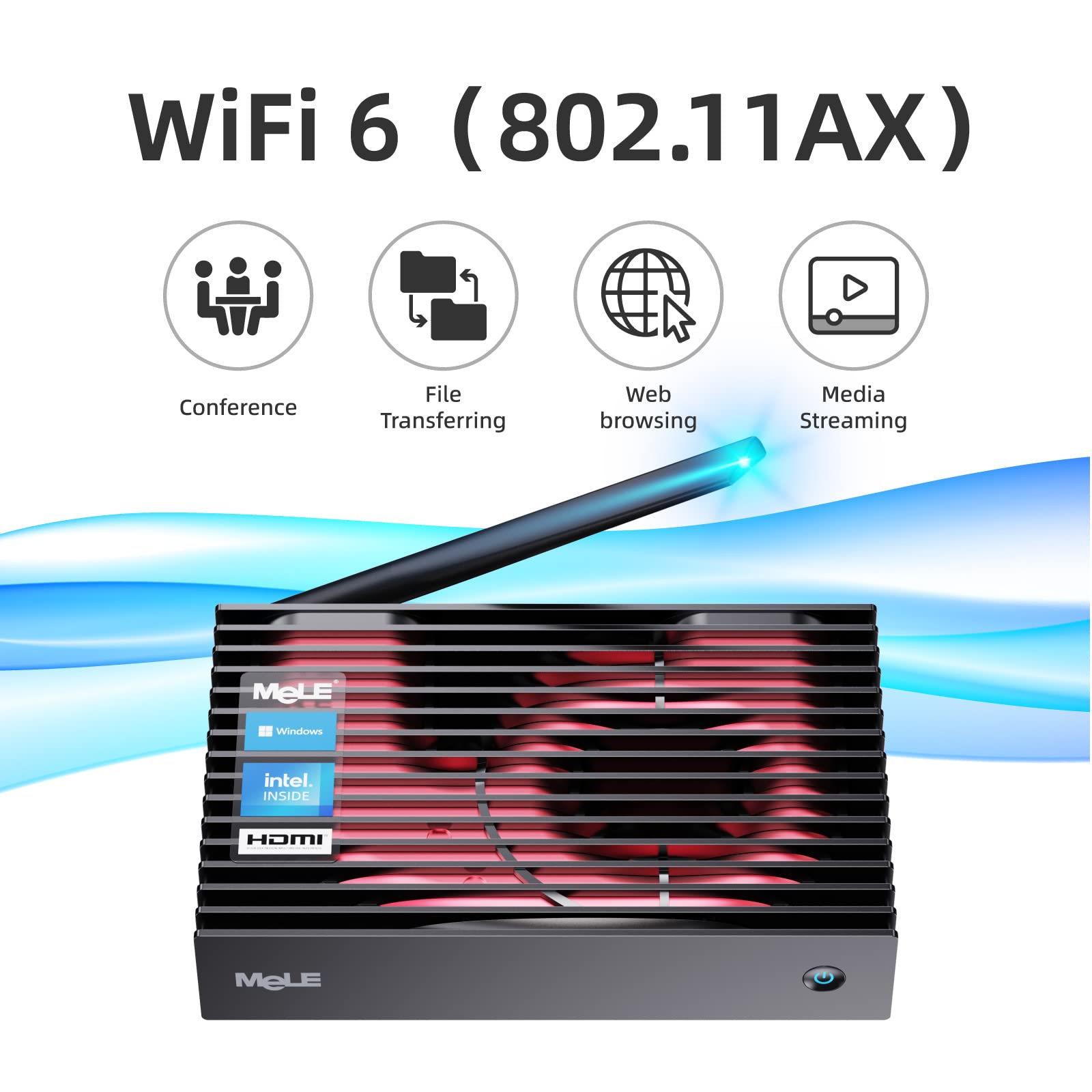 Mele Mini Pc Fanless Pcg35Hd N5105 Windows 11 Pro Micro Computer 8Gb 128Gb Small Desktop Server Three Monitor 4K Wifi6 Gigabit E