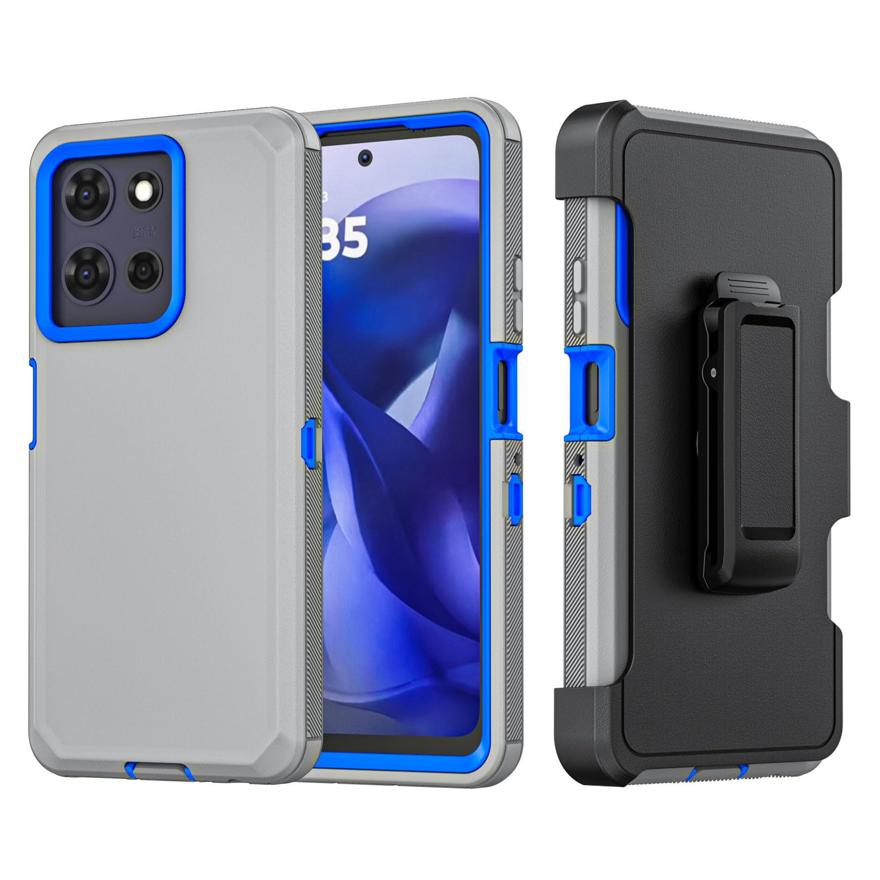 Tashhar Shockproof Phone Case For Motorola Moto G Power 5G 2025/Moto G Play 2025 With Belt Clip Holster,Rugged Full-Body Protect