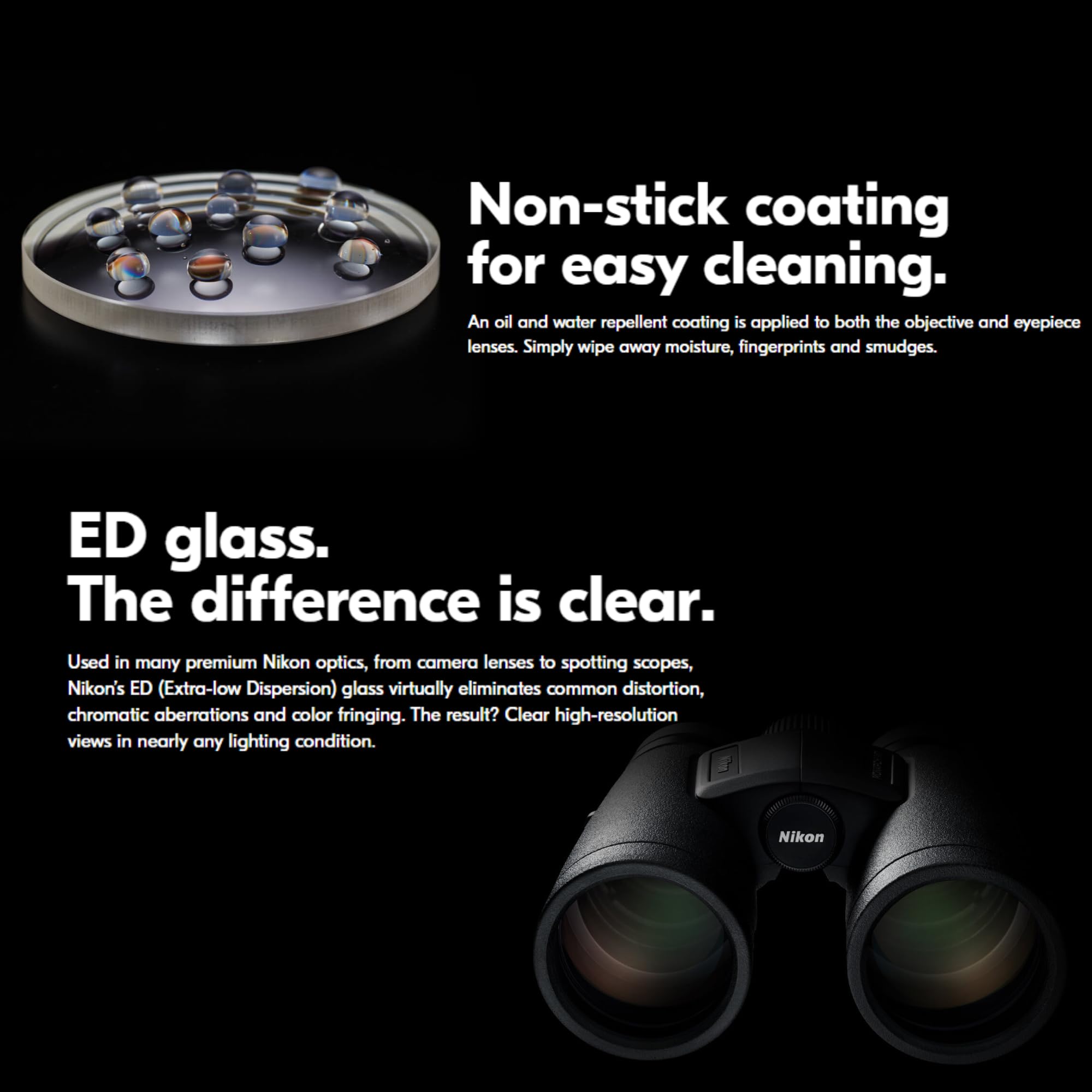 Nikon Monarch M7 10X30 (16764) Black Binoculars Bundle With Lens Pen And Cleaning Cloth, Compact Binoculars For Adults For Hunti