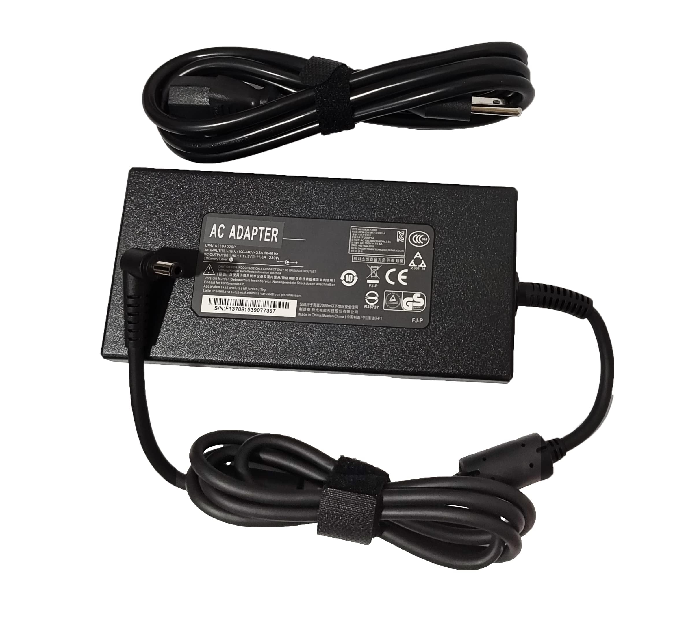 230W Laptop Charger For Msi Gs65 Gs66 Gs75 Gs76 Stealth P65 Creator 15 17 A230A012L A12 230P1A Laptop Adapter Power Cord