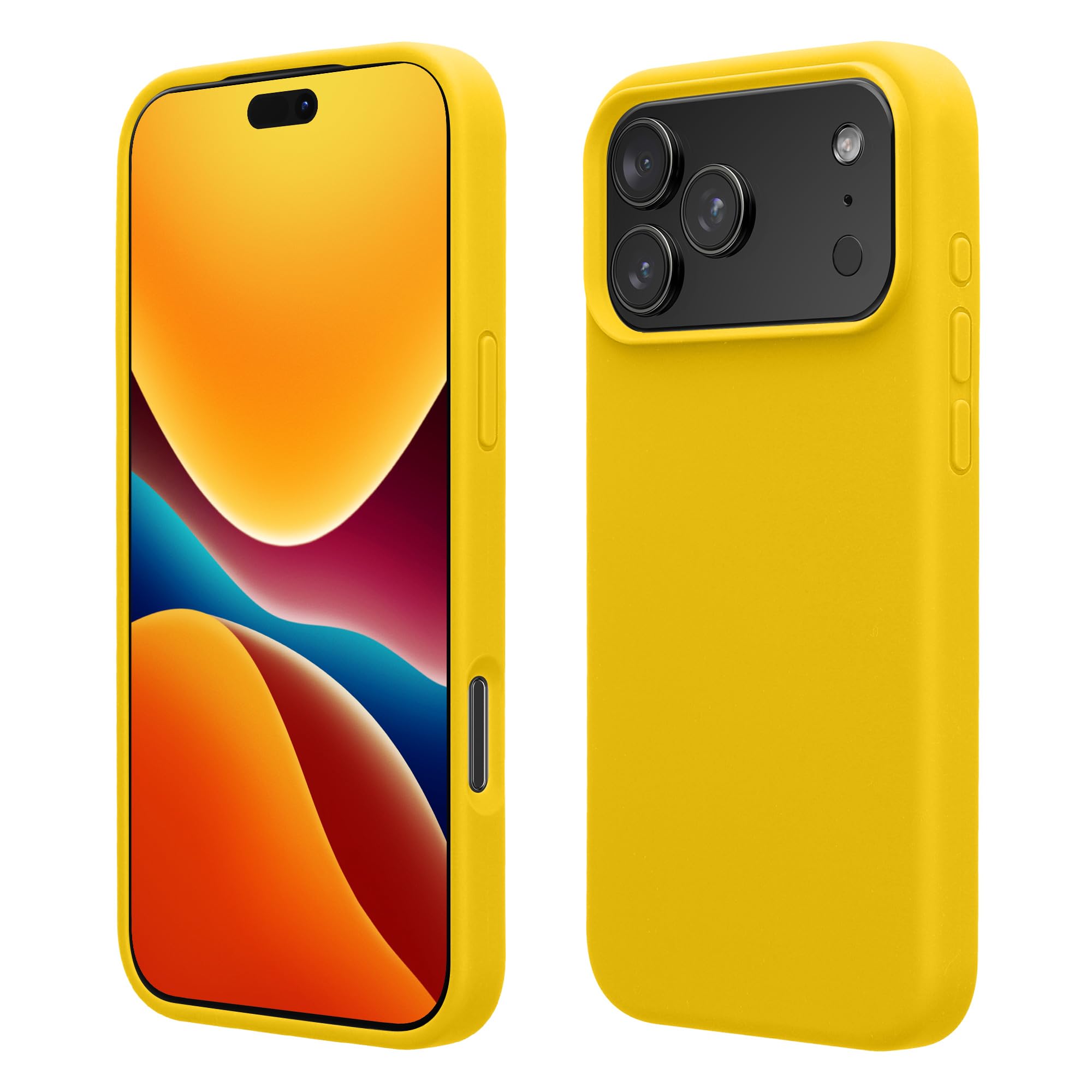 kwmobile Case Compatible with Apple iPhone 17 Pro Case - TPU Silicone Phone Cover with Soft Finish - Radiant Yellow