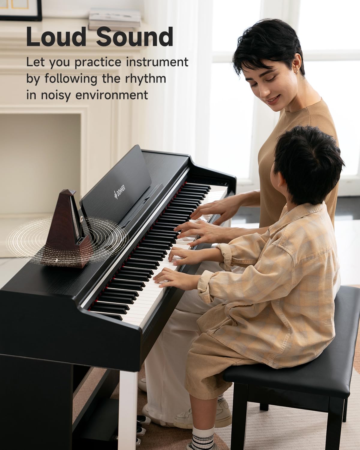 Donner Mechanical Metronome For Piano Guitar Drum Violin Saxophone Musician, Track Beat And Tempo, Loud Sound, Steel Movement, D