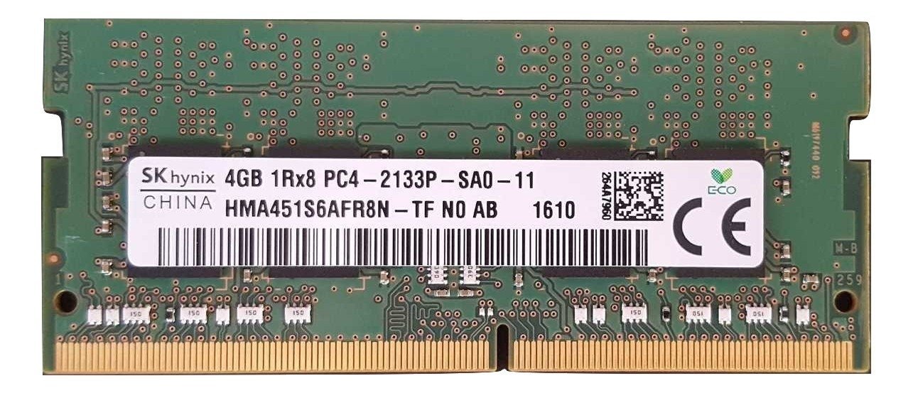 Sk Hynix 4Gb 1Rx8 Pc4 17000 Ddr4 2133 1.2Volt Cl15 260 Pin Sodimm Memory P/N Hma451S6Afr8N Tf