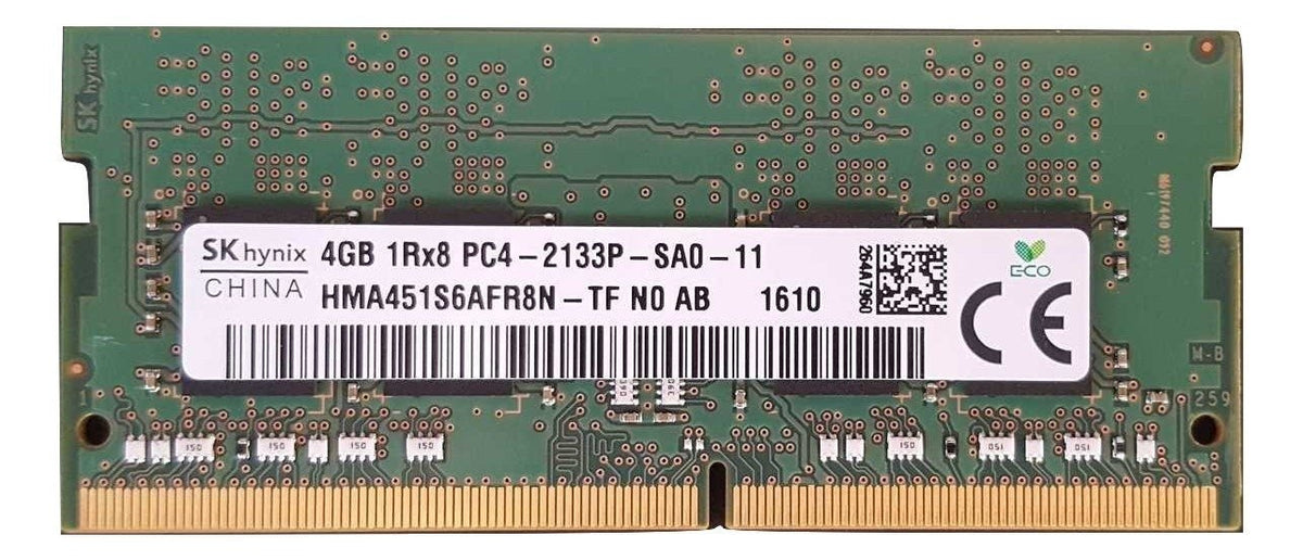 Sk Hynix 4Gb 1Rx8 Pc4-17000 Ddr4-2133 1.2Volt Cl15 260 Pin Sodimm Memory P/N Hma451S6Afr8N-Tf
