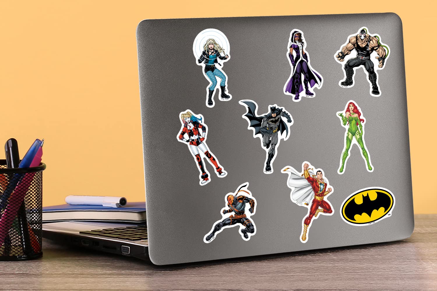 GRAPHICS & MORE Justice League Vinyl Stickers - 50ct Large Deluxe Pack for Laptop, Water Bottle, Scrapbooking, Indoor/Outdoor