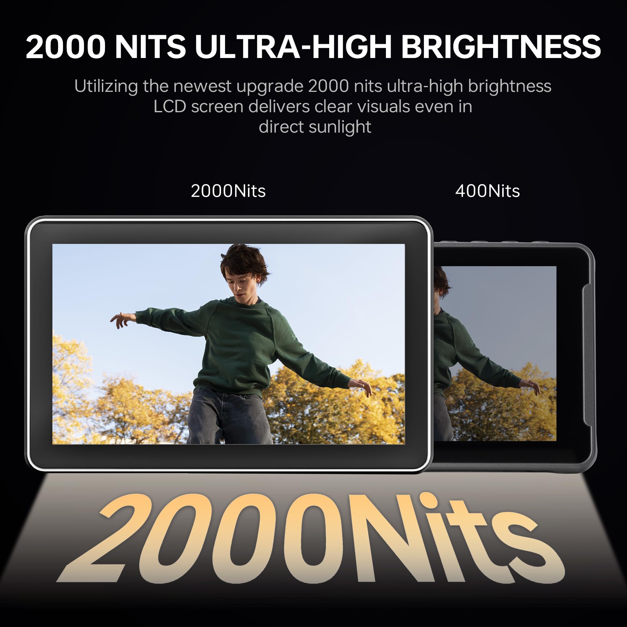 Viltrox Dc-X2 Camera Field Monitor 2000 Nits High Brightness Touchscreen 6 Inch Dslr Monitor With 1920X1080 Ips 4K Hdmi Loop In/