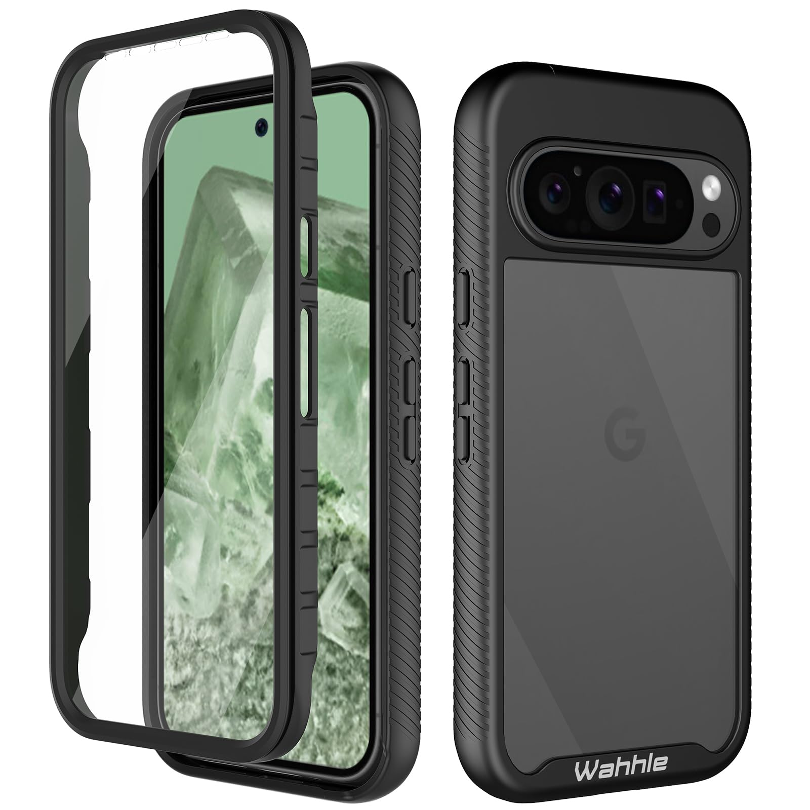 Wahhle Compatible With Google 9 Pro Xl Case, Built In Screen Protector Full Body Shockproof Slim Fit Bumper Protective Phone Cov