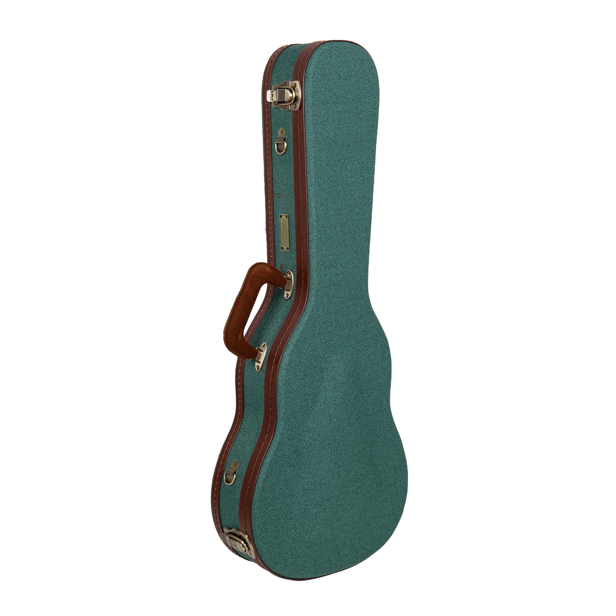Crossrock Master Series Baritone Ukulele Case For 30 & 31 | Malachite Blue Eco Tweed Fabric, Re-Engineered Shell, Backpack S