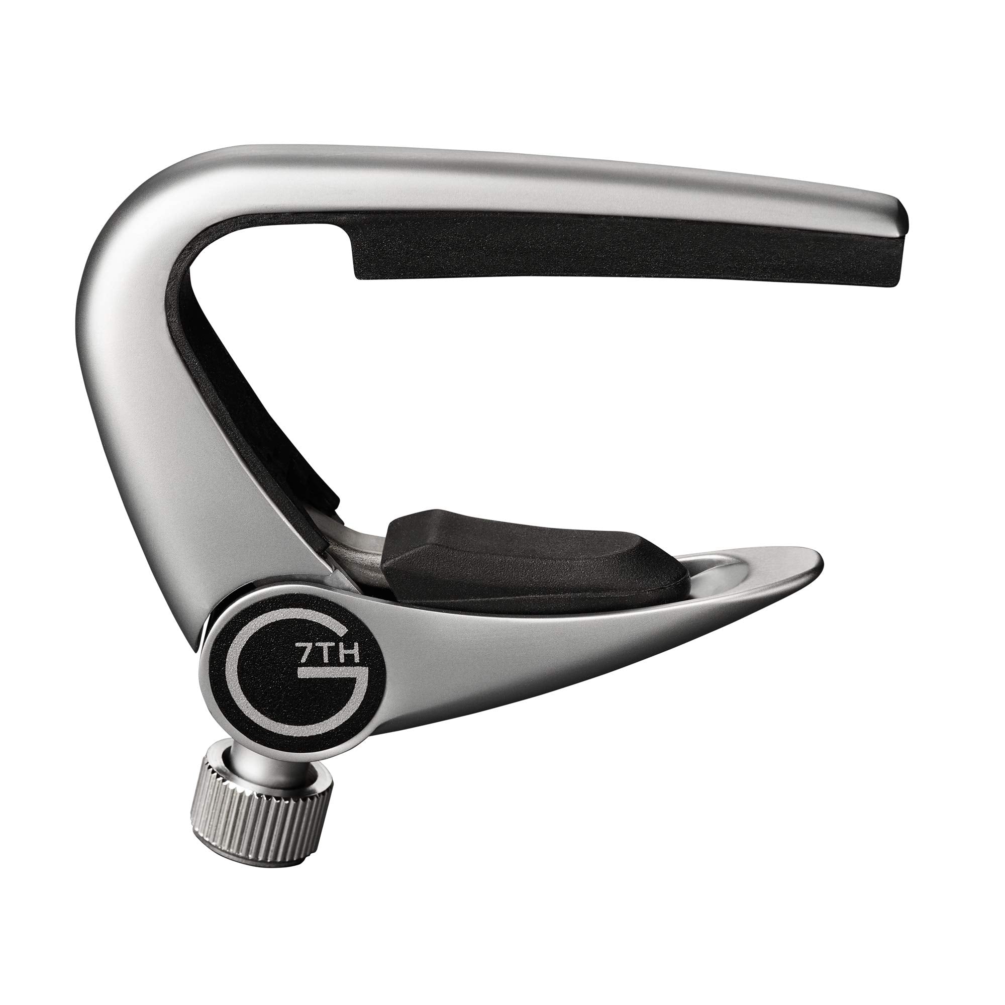 G7th Newport Guitar Capo for Acoustic and Electric Guitar - 5 String Partial Capo, Silver, 53mm Low-Profile - Easy Flip Lever wi