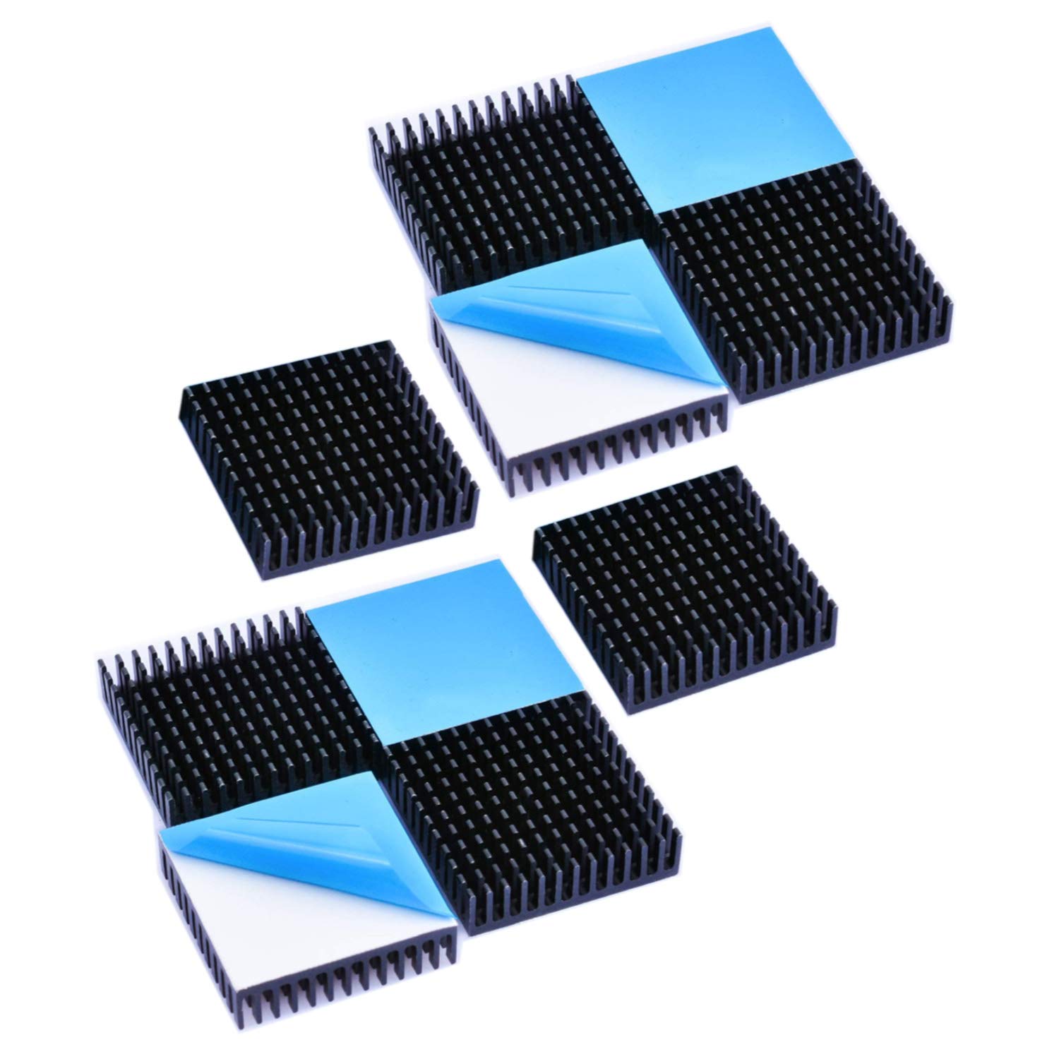 Easycargo 40Mm Heatsink Kit 40X40X11Mm + 3M 8810 Thermal Conductive Adhesive Tape, Cooler Heat Sink For Cooling 3D Printer Motor