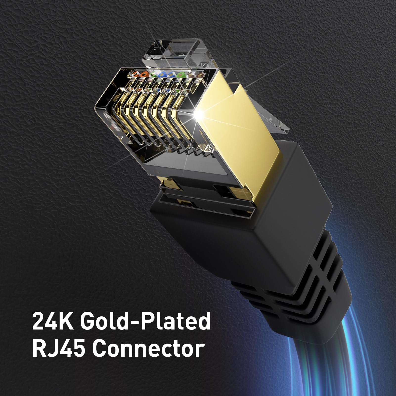Cat7 Ethernet Cable 75Ft, 3Ft 15Ft 25Ft 50Ft 100Ft 125Ft 150Ft 175Ft 200Ft 225Ft 300Ft 330Ft 400Ft Network Cord, Sftp 10 Gigabit 600Mhz With Ofc For Modem, Router, Lan, Cctv, Computer Indoor & Ourdoor